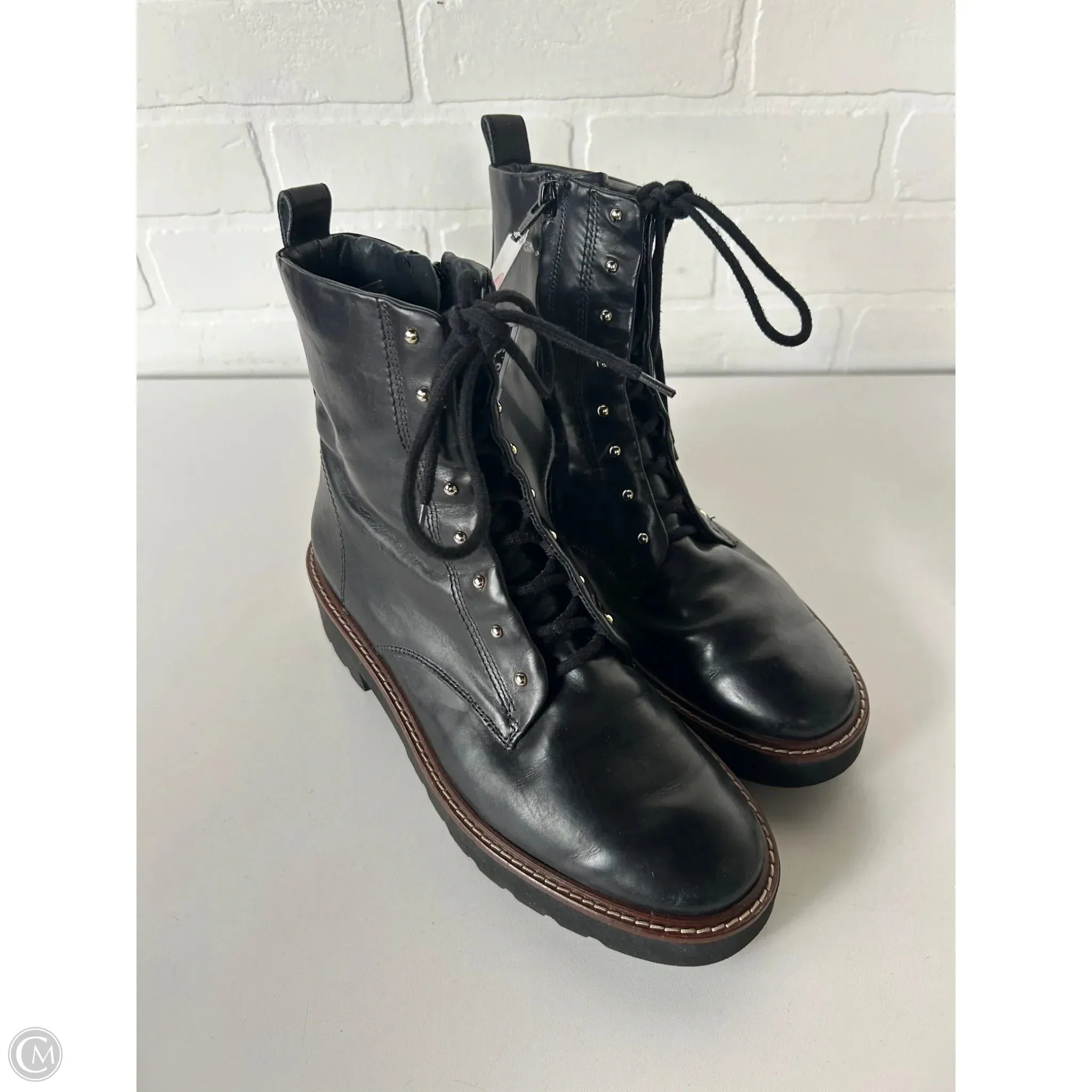 Winter Wardrobe Boots Mid-calf Flats By Paul Green In Black & Brown, Size: 7.5