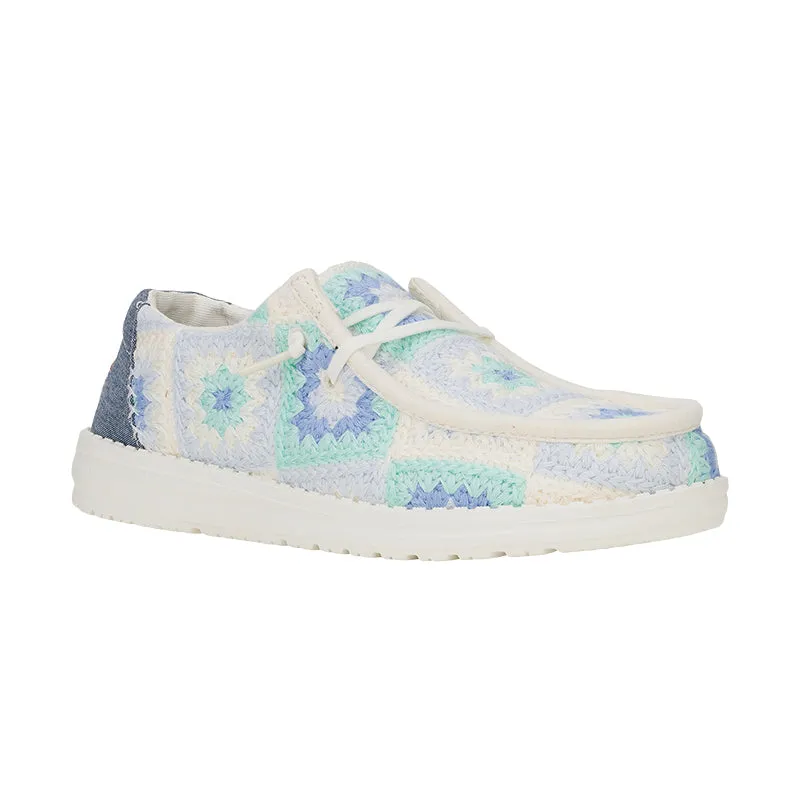 Easy Slip On Motion Comfort Women's Wendy Cottage Crochet Bay Blue/Multi