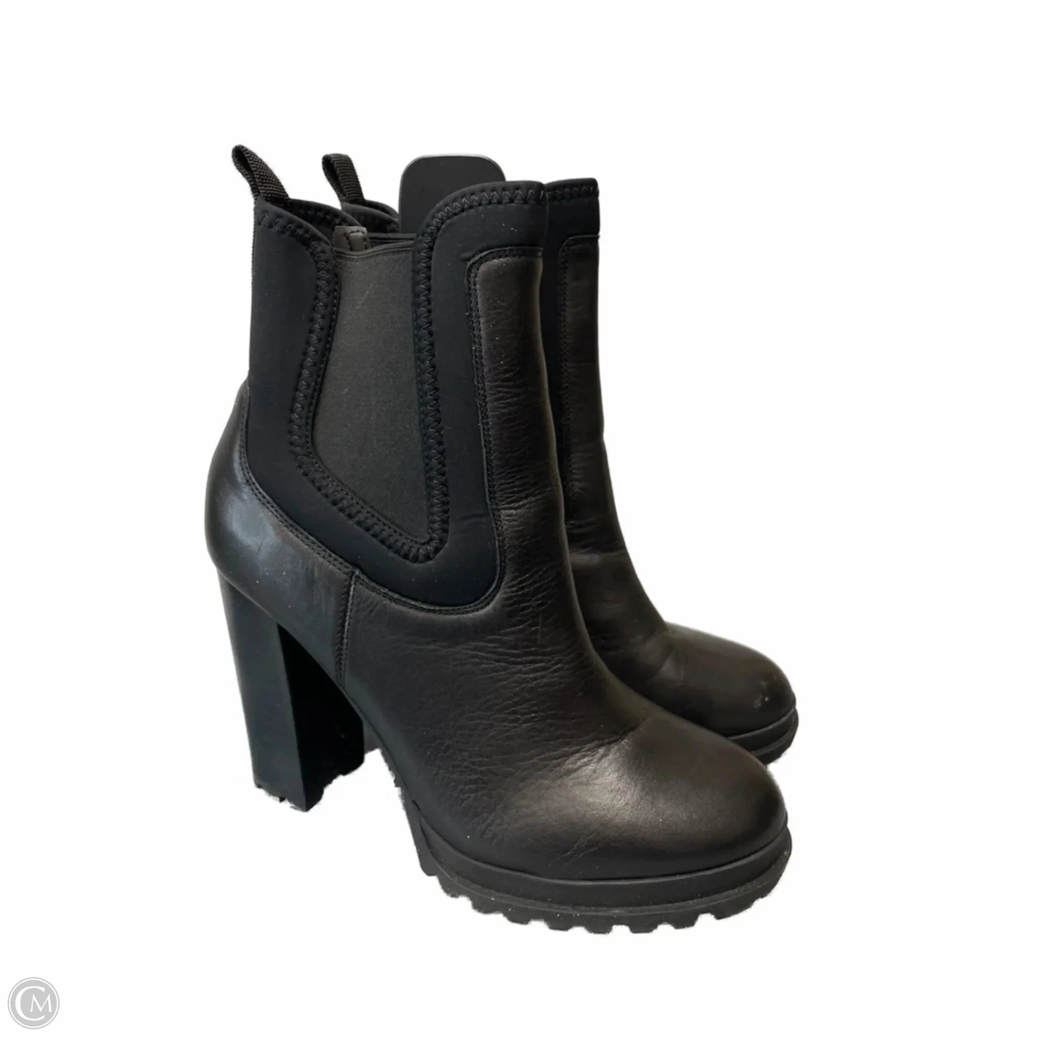 Boots Ankle Heels By Aldo In Black, Size: 8.5 Supportive Build