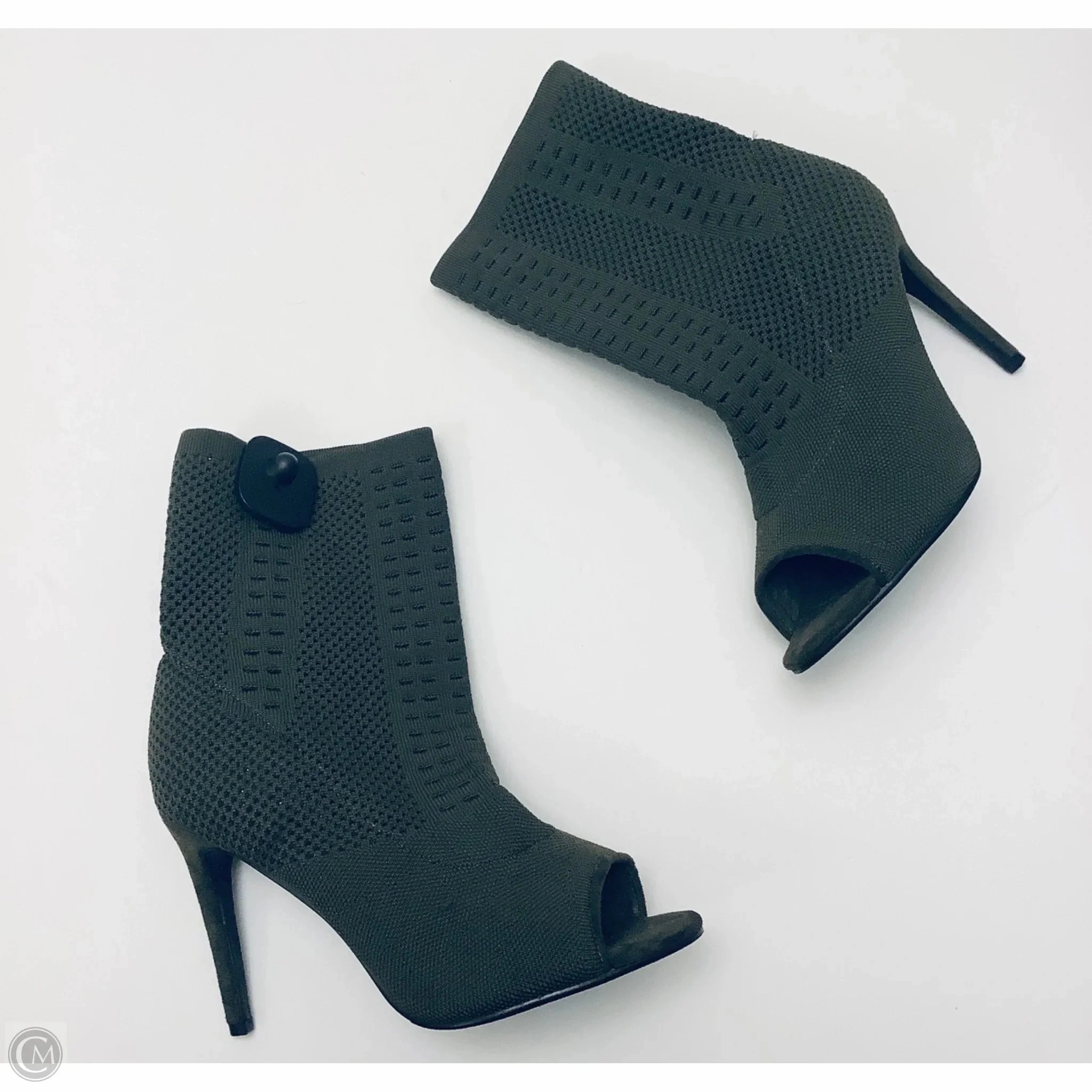 Boots Ankle Heels By Cme In Green, Size: 10 Impact Resistant Heel Stable Support Weather Resistant User