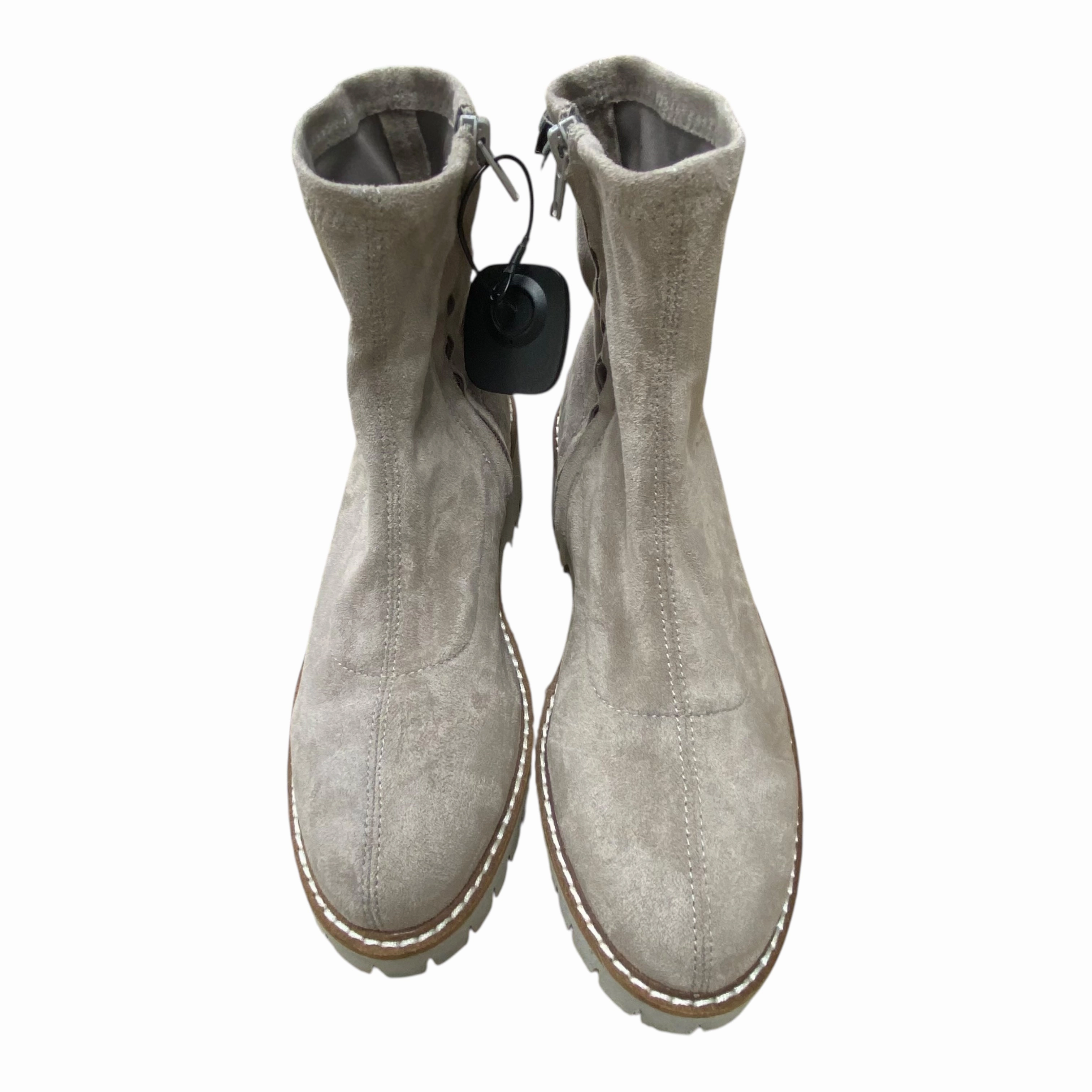 Boots Ankle Heels By Coconuts In Taupe, Size:6 Padded Protective Layer