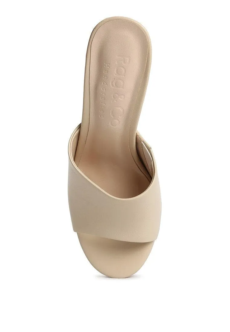 RAG & CO Shuri Open Toe High Block Heel Sandals