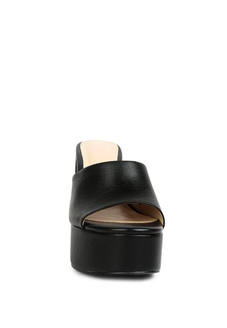 RAG & CO Shuri Open Toe High Block Heel Sandals