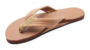 Relax Comfort Ventilated Rainbow Mens Luxury Leather Single Layer Thick Strap Sandal