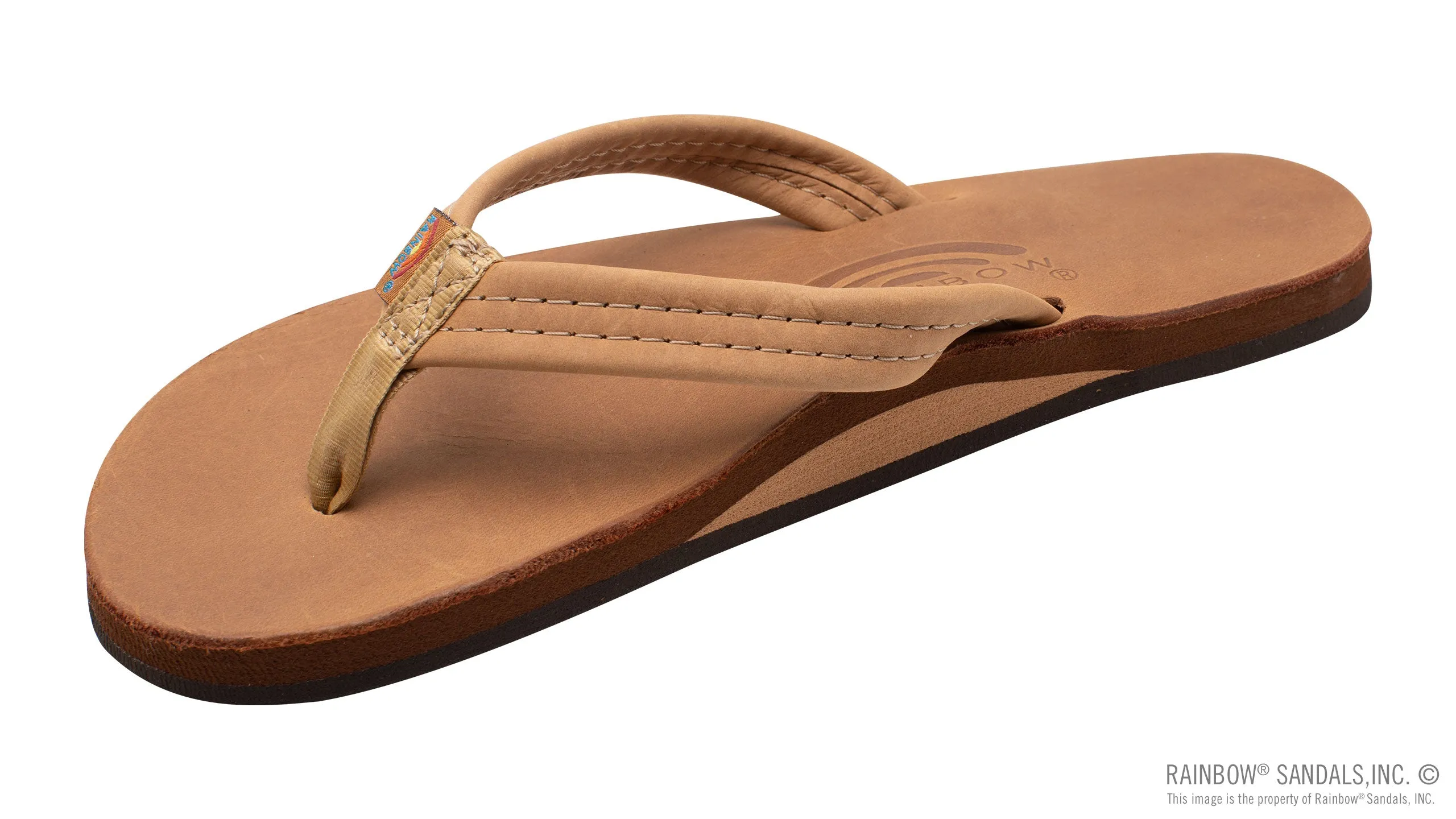 Easy Walk Sandals Rainbow Womens Luxury Leather Single Layer 3/4 Strap Sandal