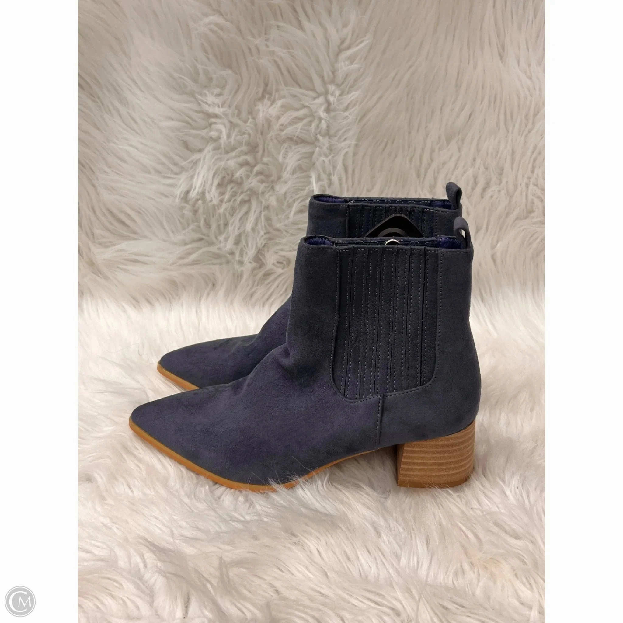 Boots Ankle Heels By Shu Shop In Blue, Size: 8 Anti microbial Modern Cut