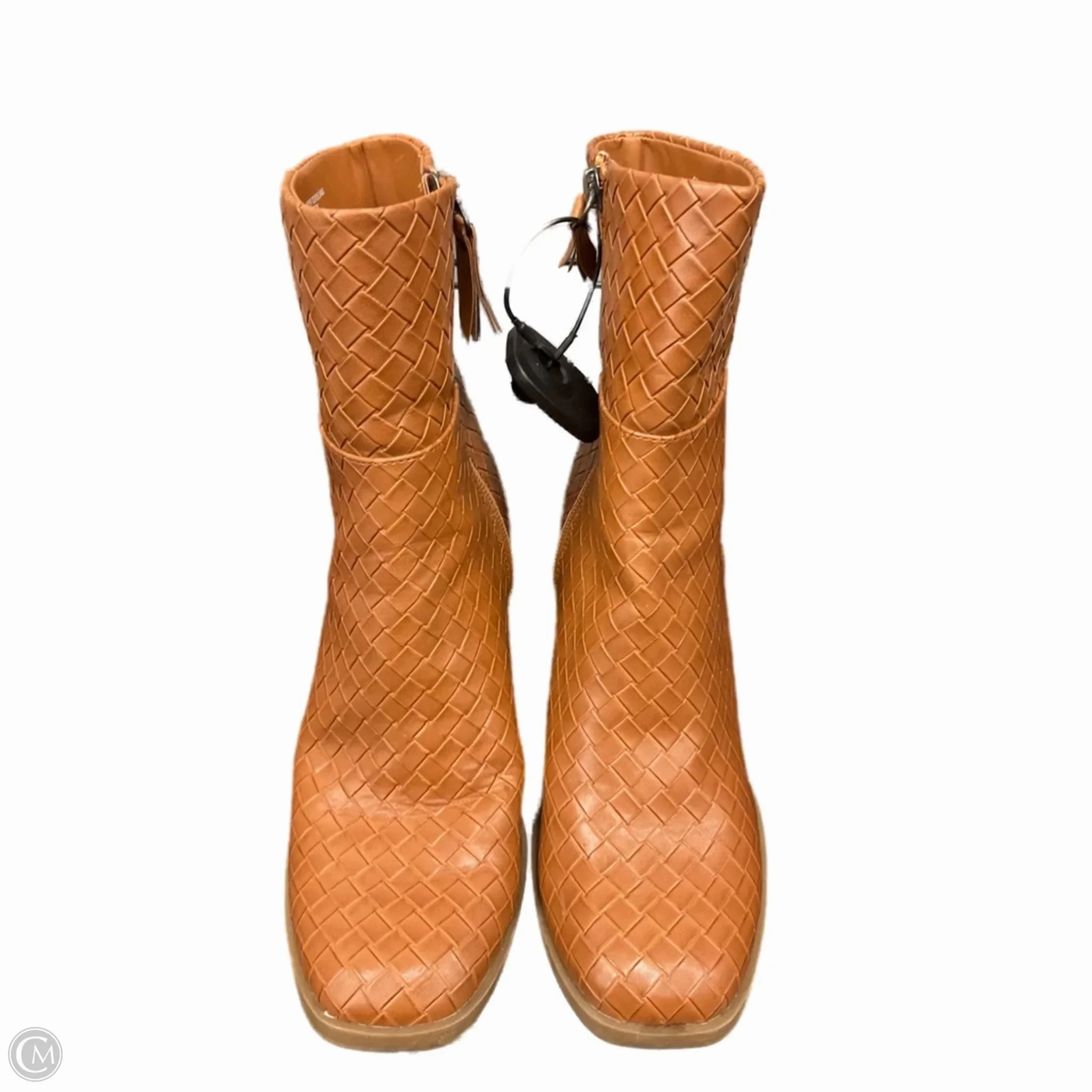 Festival Vibe Boots Ankle Heels By Universal Thread In Brown, Size: 6.5