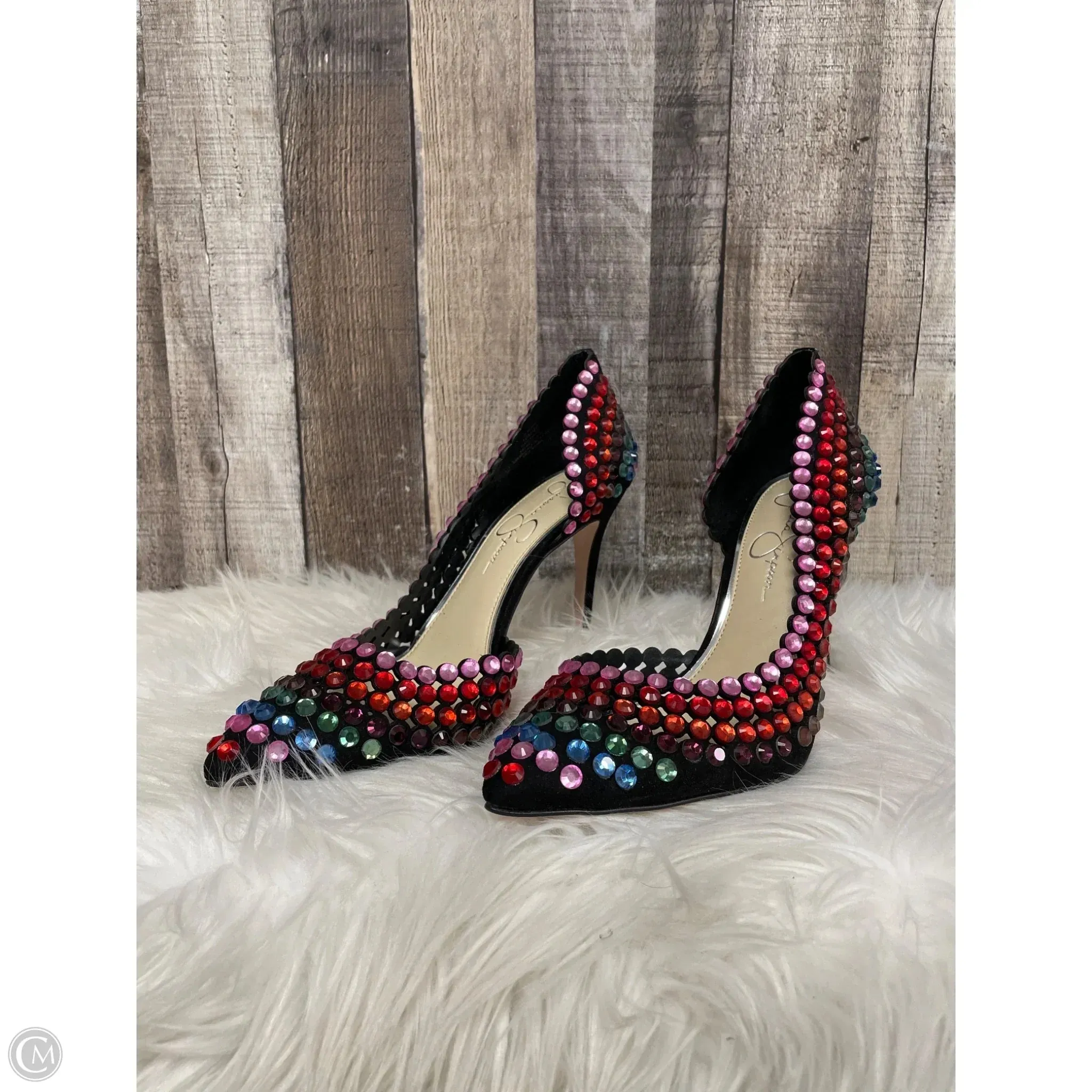 Street Ready Edgy vibes Shoes Heels Stiletto By Jessica Simpson In Multi-colored, Size: 10