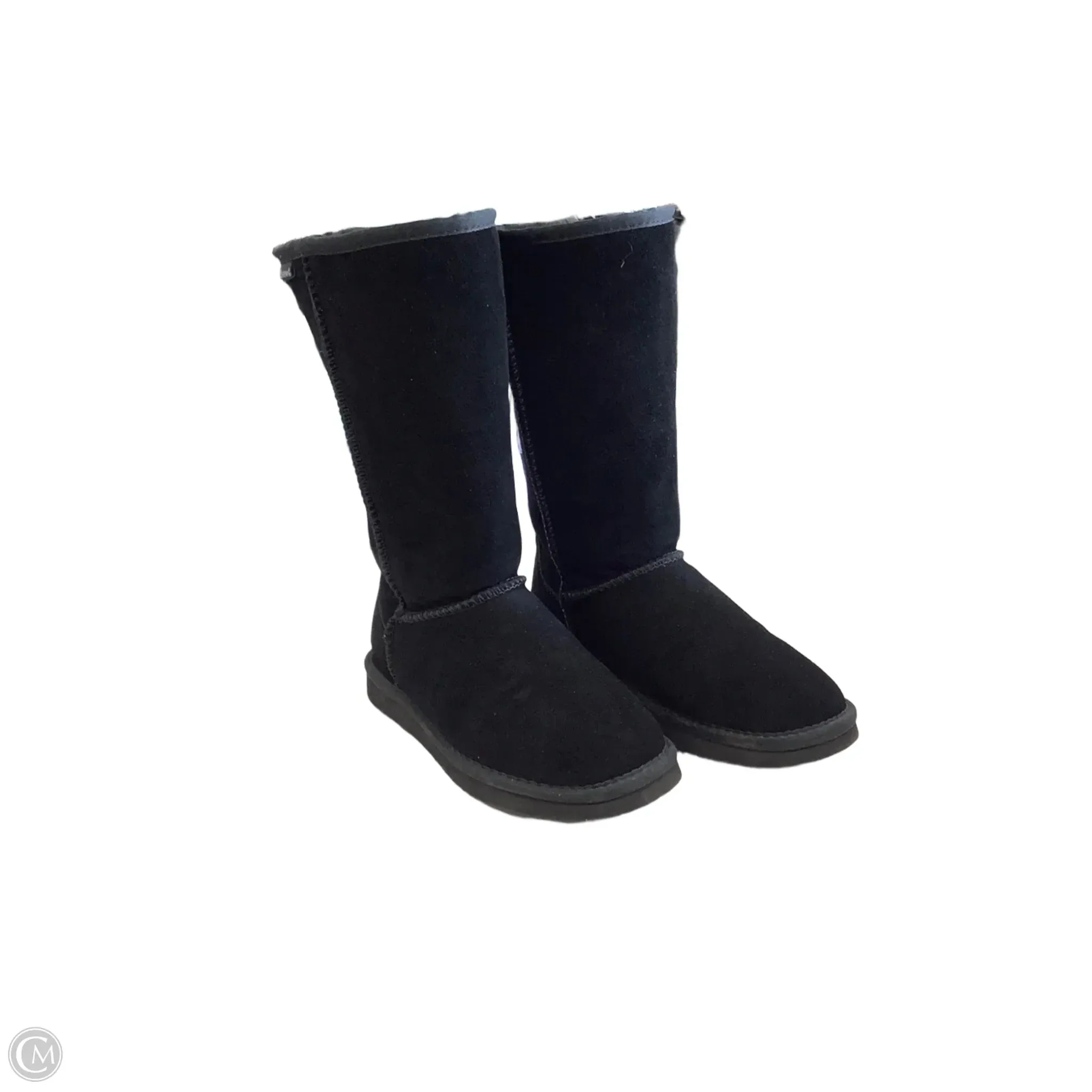 Boots Mid-calf Flats By Bearpaw In Black, Size: 7 Street Fashion