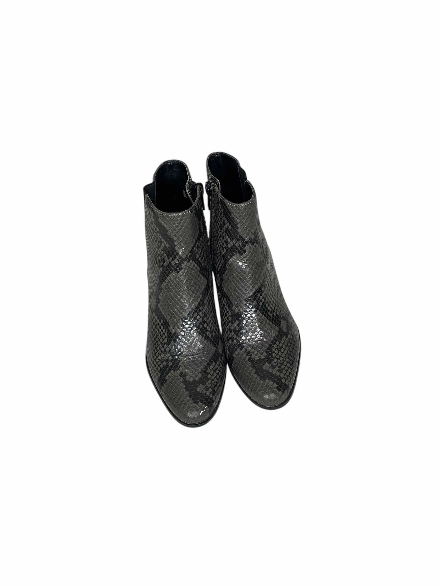 Boots Ankle Heels By Calvin Klein In Snakeskin Print, Size: 5.5 Minimalist Look