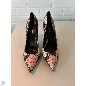 Pink High Heels Trendy Piece Shoes Heels Stiletto By Carlos Santana In Black & Pink, Size: 10