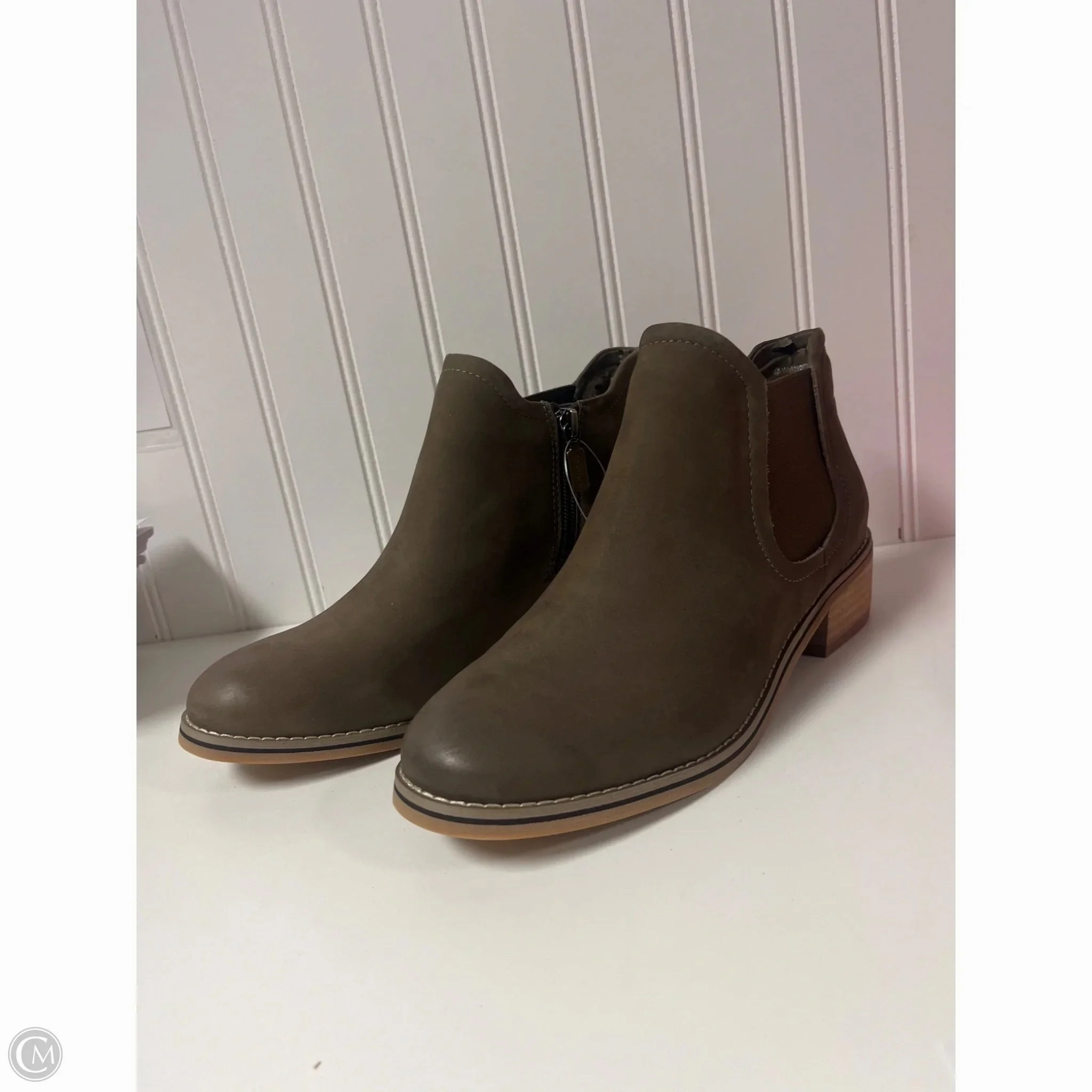 Boots Ankle Heels By Blondo In Brown, Size: 8.5 Cold Ready