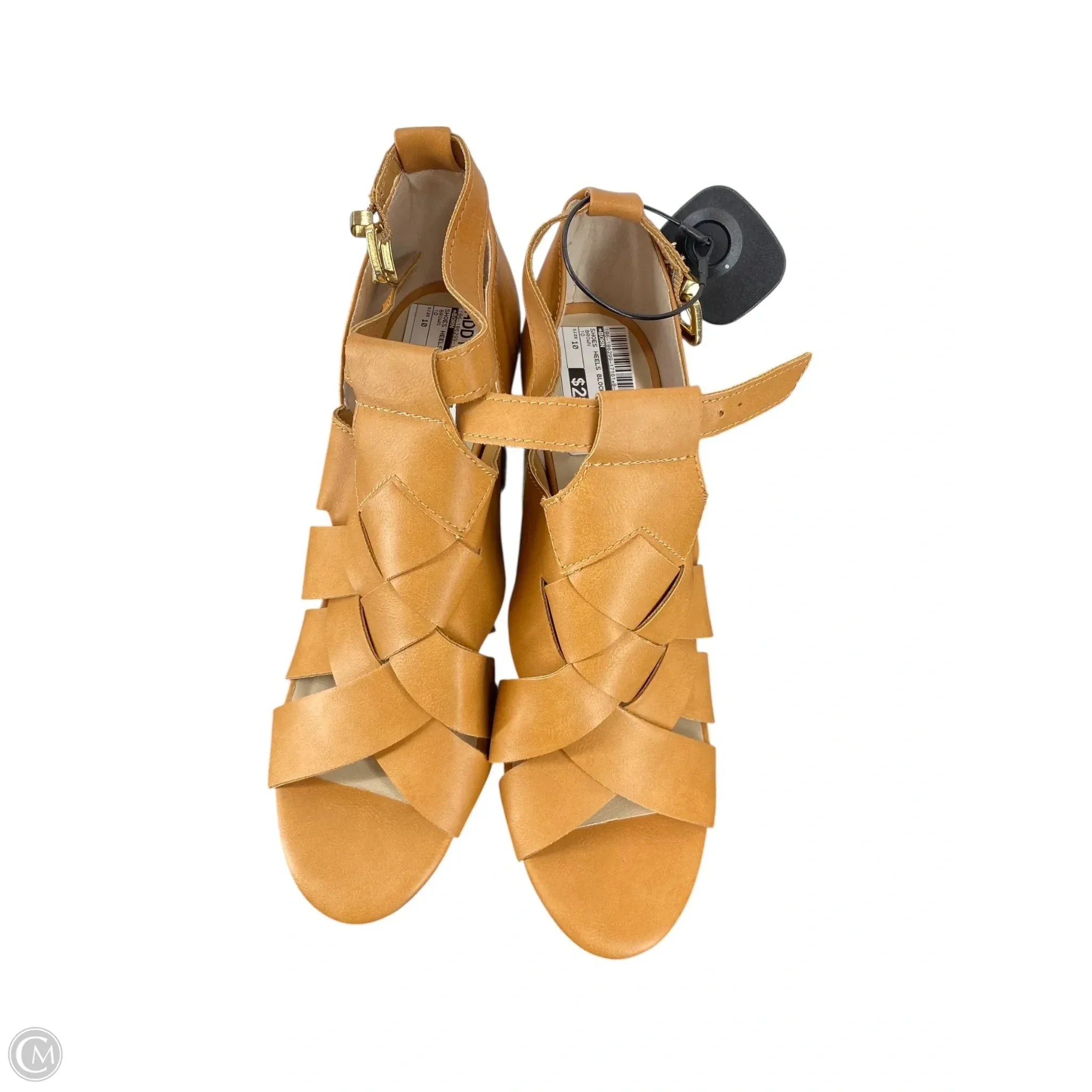 Shoes Heels Block By Born In Brown, Size: 10 Natural Material