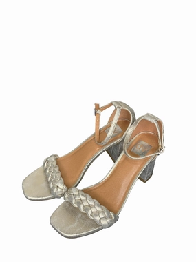 Comfortable foot wrap Chic Boots Shoes Heels Block By Dolce Vita In Silver, Size: 9.5
