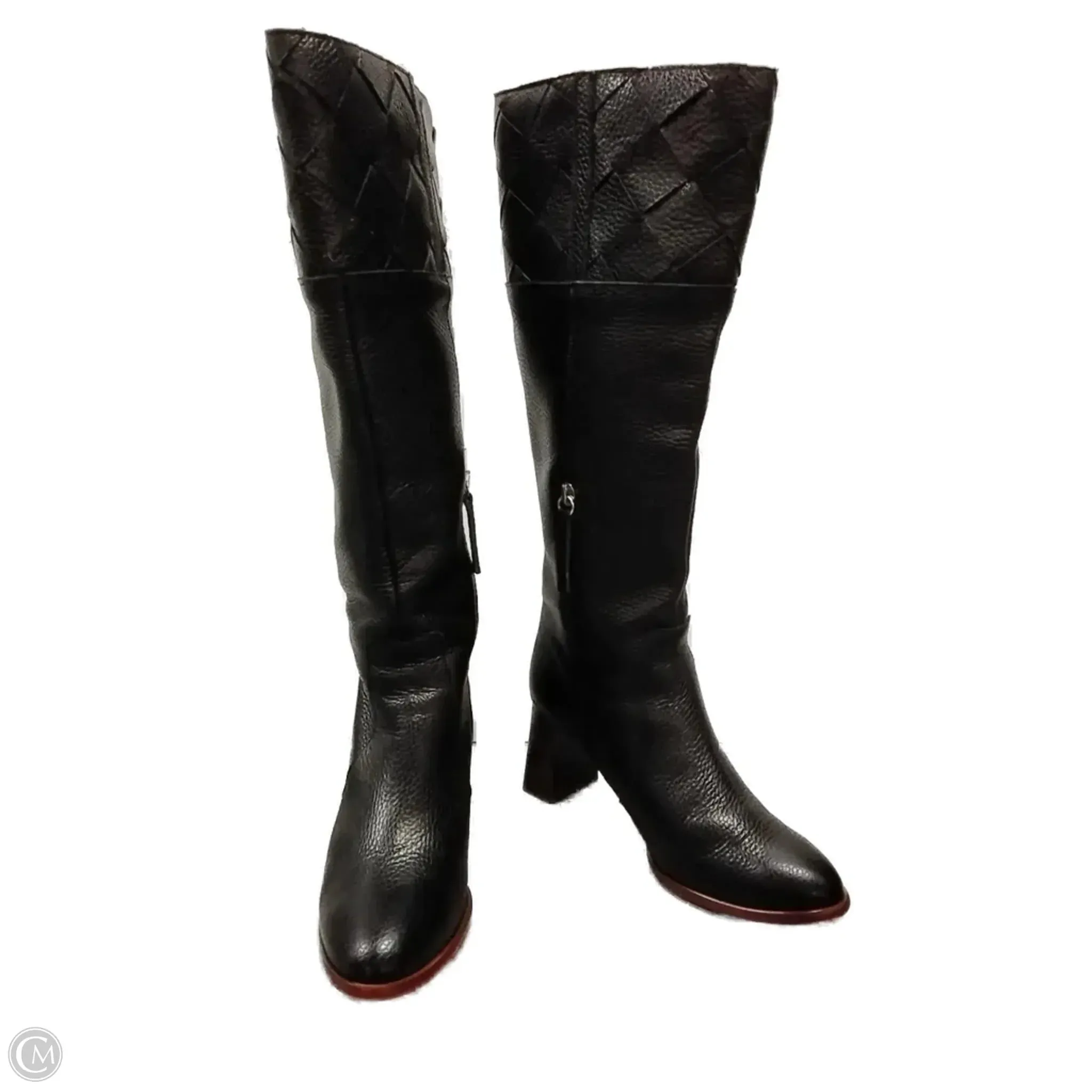 Boots Knee Heels By Clothes Mentor In Black, Size: 6.5 Timeless Boots