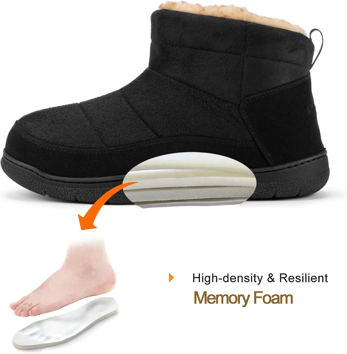 RockDove Men's Fireside Faux Suede Thermal Bootie