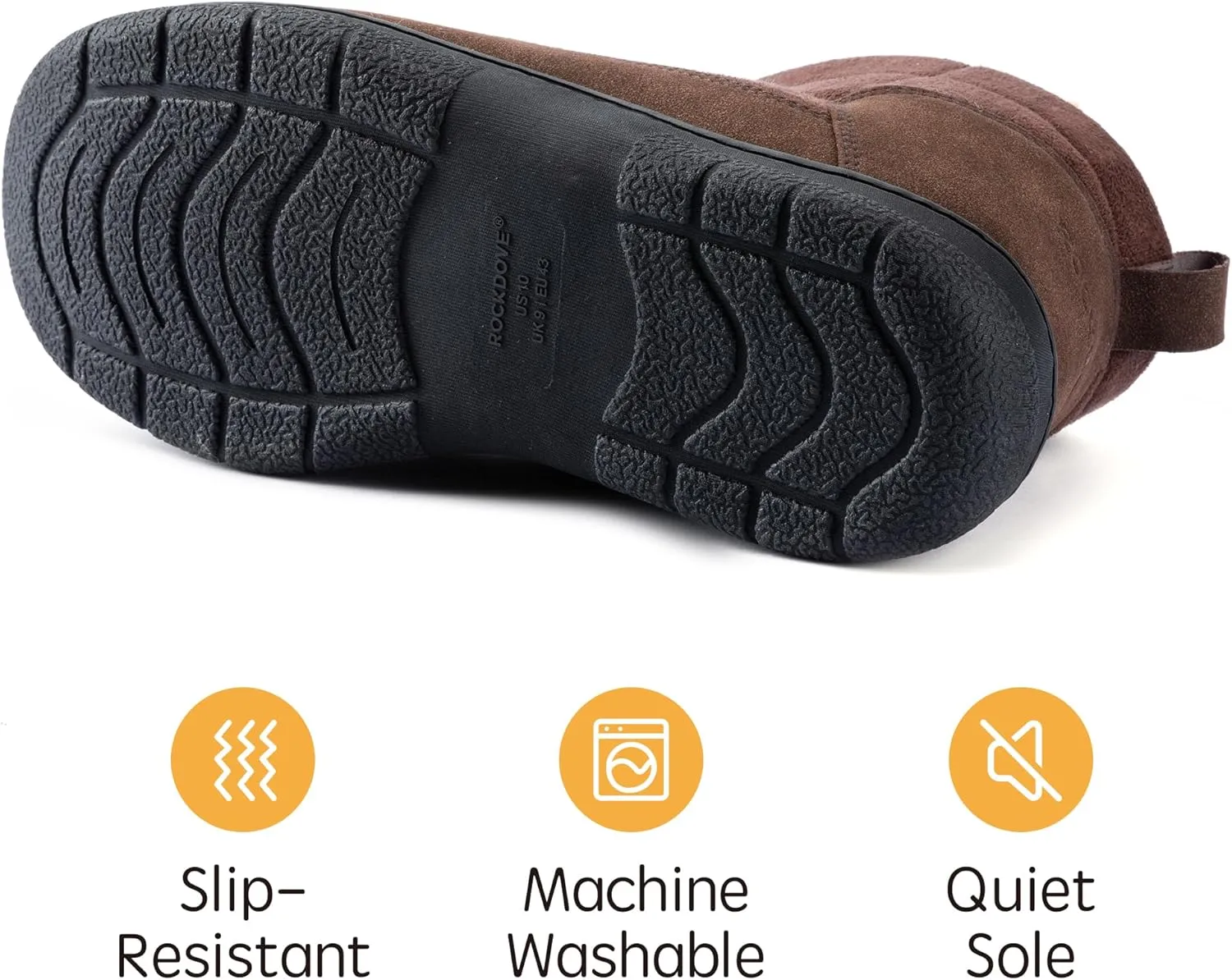 RockDove Men's Fireside Faux Suede Thermal Bootie
