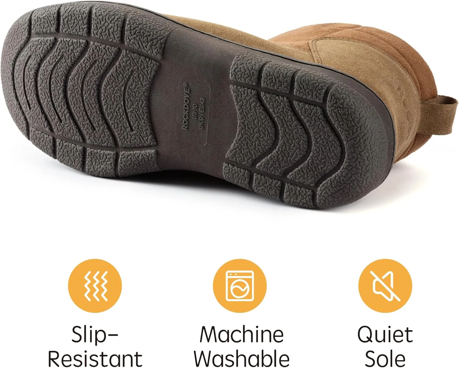 RockDove Men's Fireside Faux Suede Thermal Bootie