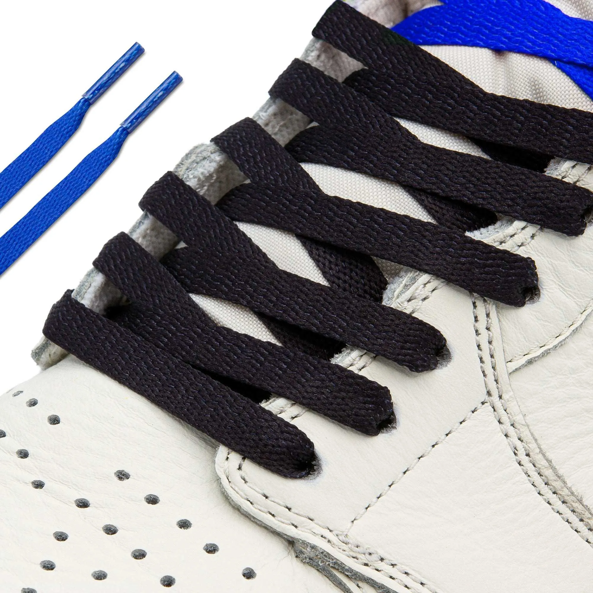 Royal Blue/Black Union Jordan 1 Replacement Shoelaces