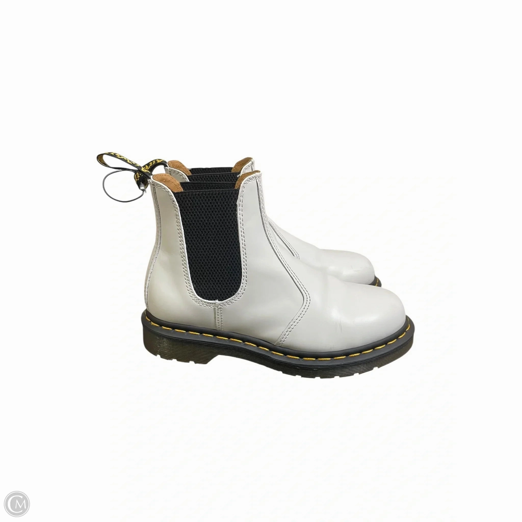 Comfy Cushion Industrial Site Boots Ankle Flats By Dr Martens In White, Size: 6