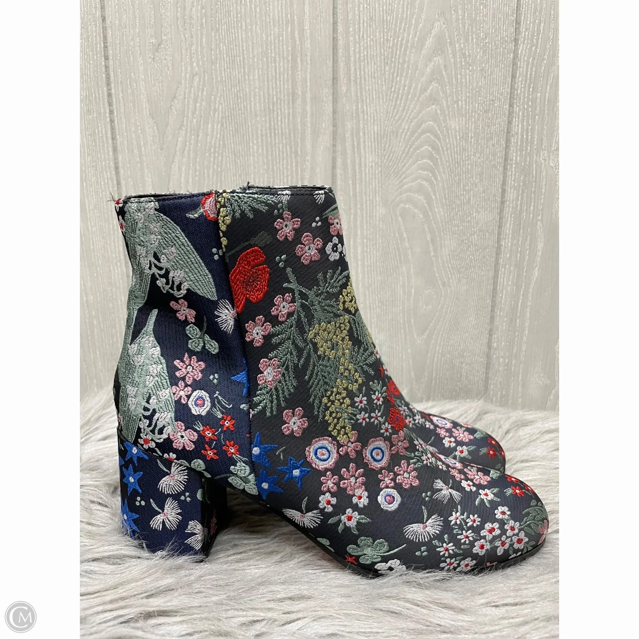 Boots Ankle Heels By Indigo Rd In Floral Print, Size: 9.5 Durable Shell Outdoor Trek Thick Grip