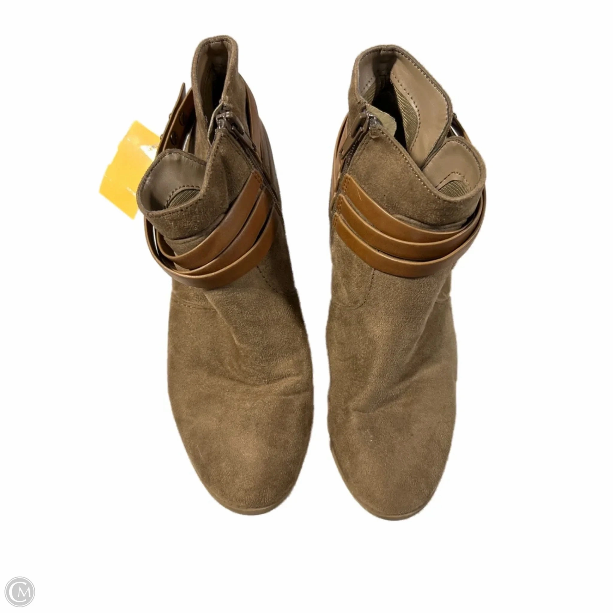 Hill Climb Comfort Lining Trail Exploration Boots Ankle Heels By Cme In Brown, Size: 8