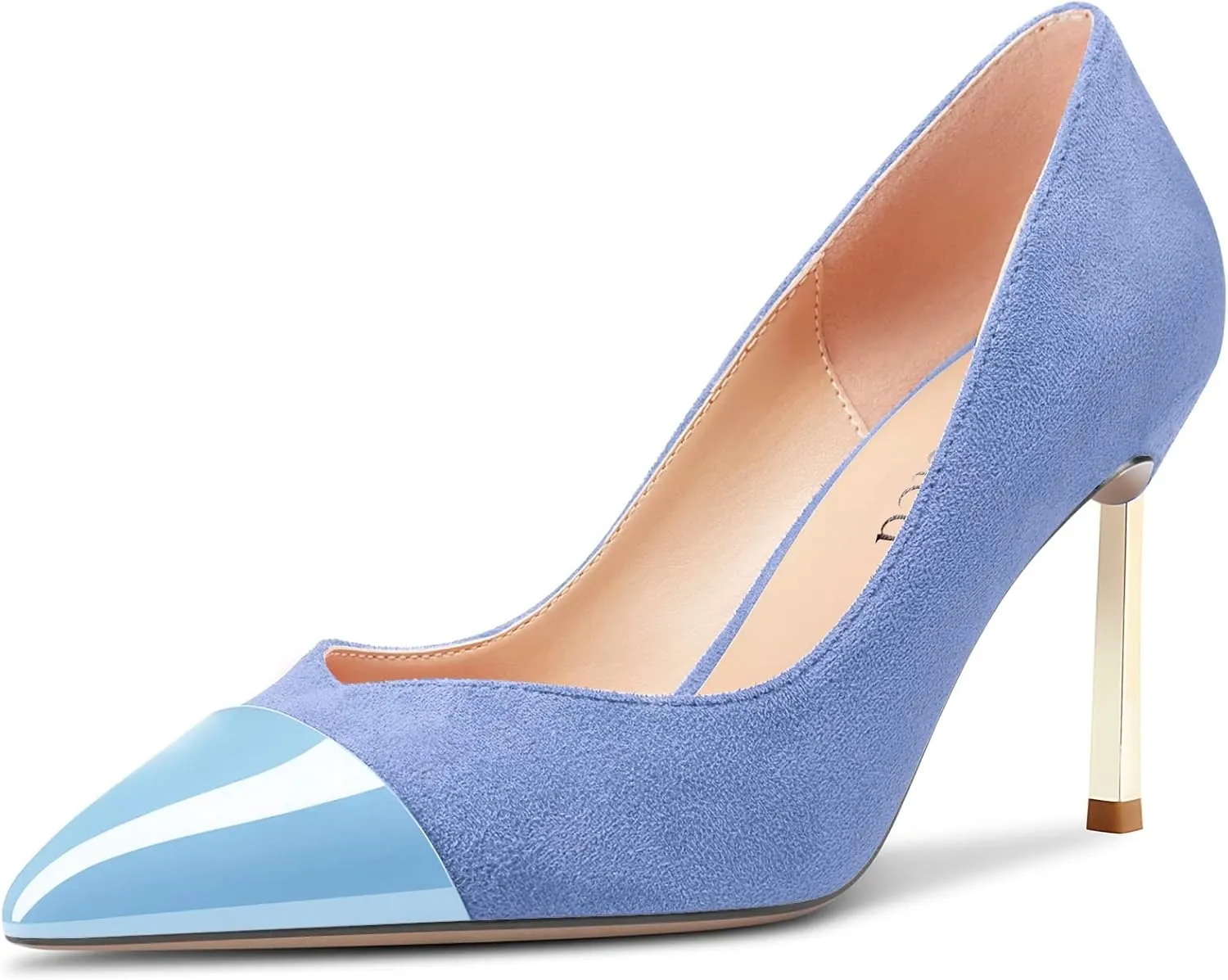 Saekcted Women Stiletto High Heel Pointed Toe Pumps Slip-on Wedding Party Cute 3.3 Inches Heels
