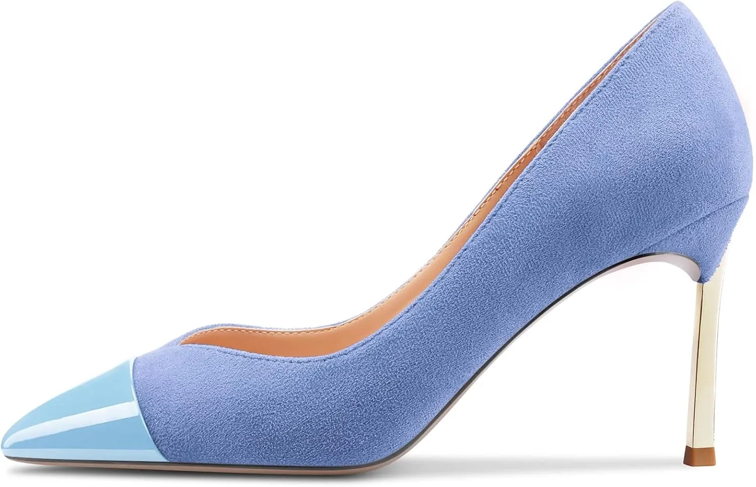 Saekcted Women Stiletto High Heel Pointed Toe Pumps Slip-on Wedding Party Cute 3.3 Inches Heels