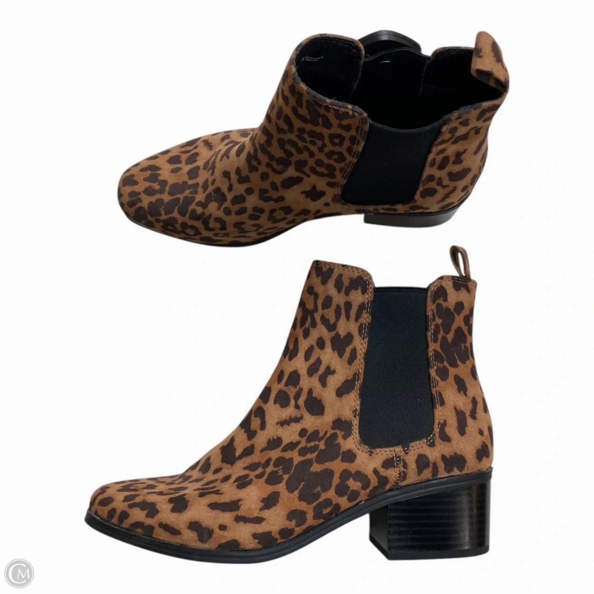 Boots Ankle Heels By A New Day In Animal Print, Size: 8 Smart Look