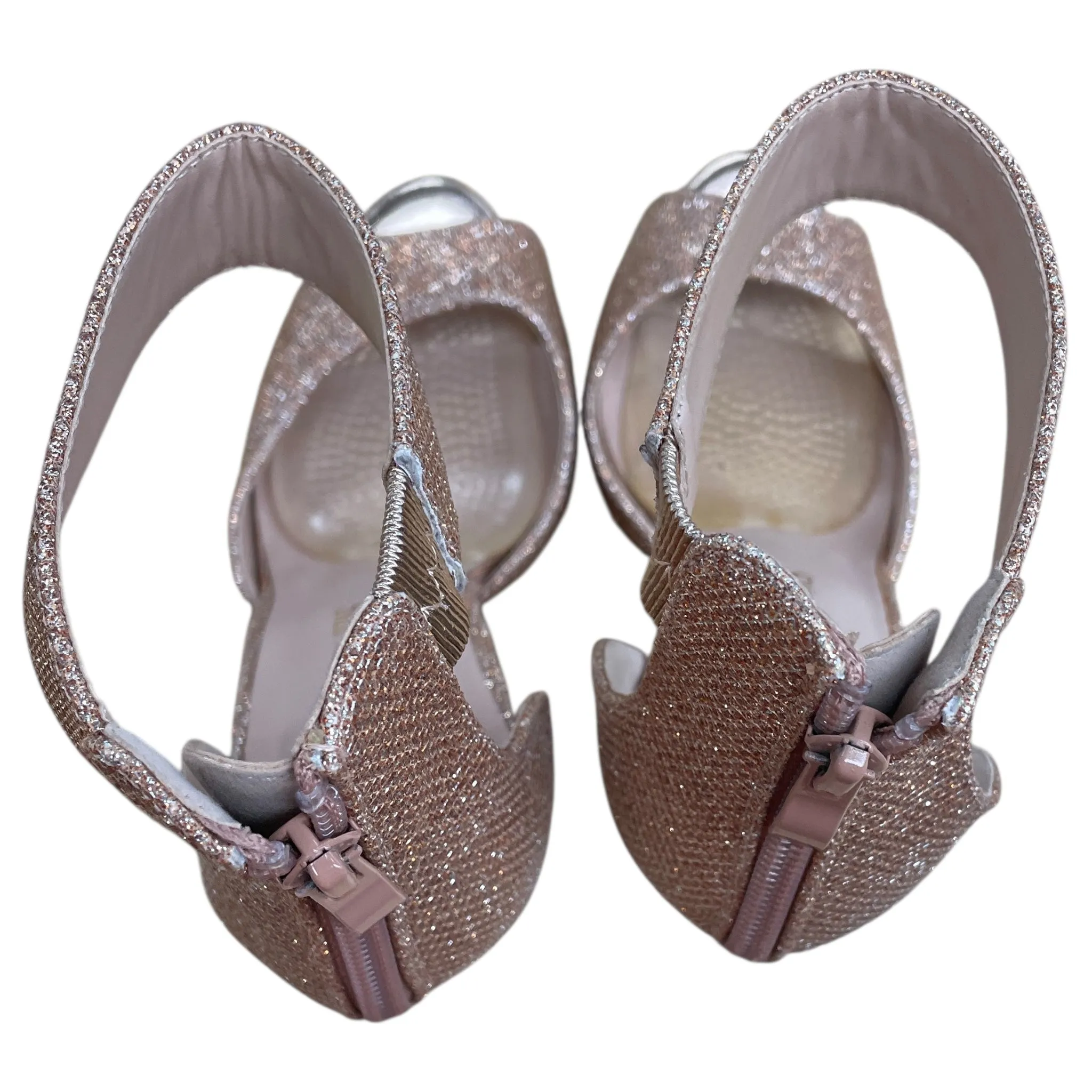 Shoes Heels Stiletto By Cme In Copper, Size:6.5 Wedge Heel