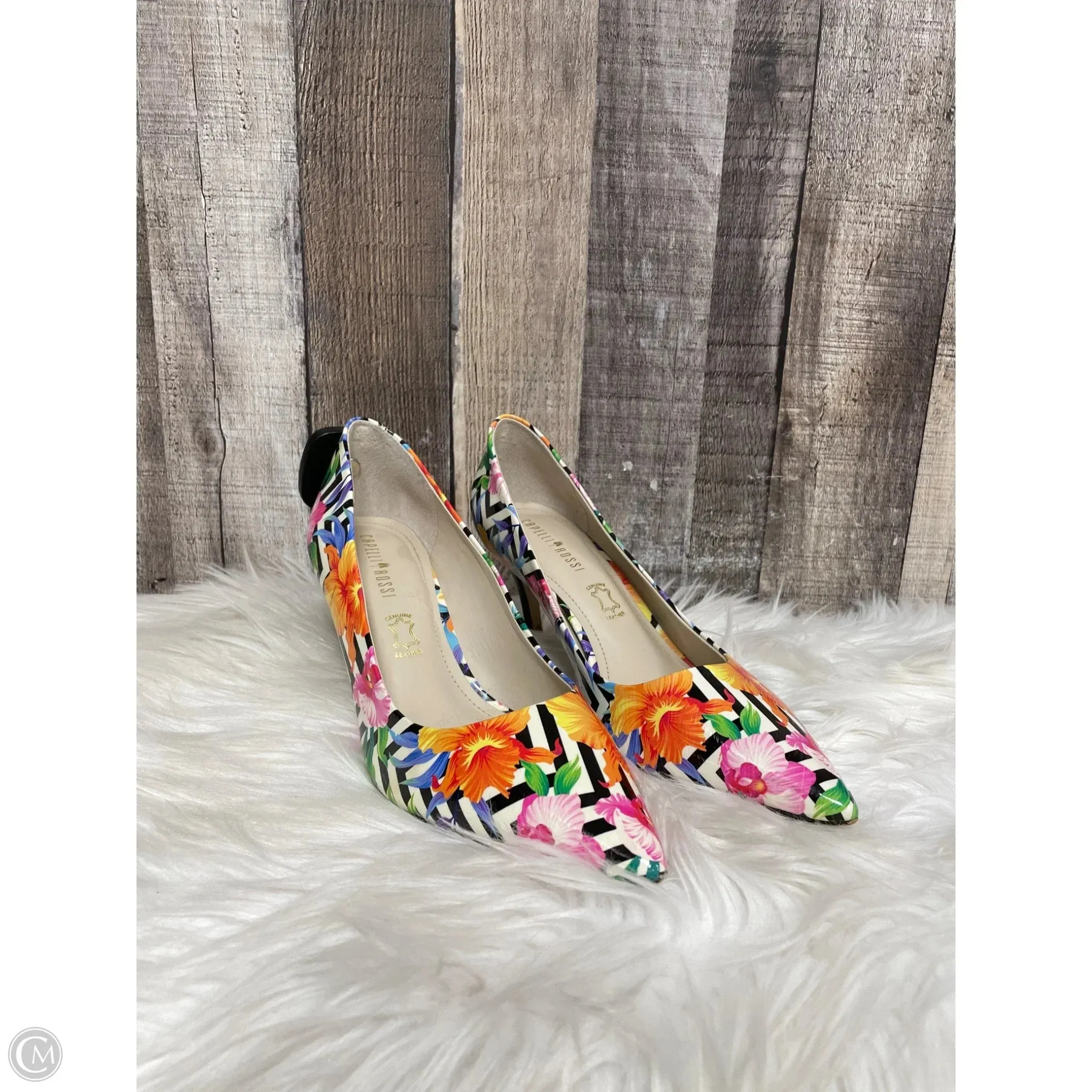 Classic Black Heels Shoes Heels Stiletto By Capelli In Multi-colored, Size: 8