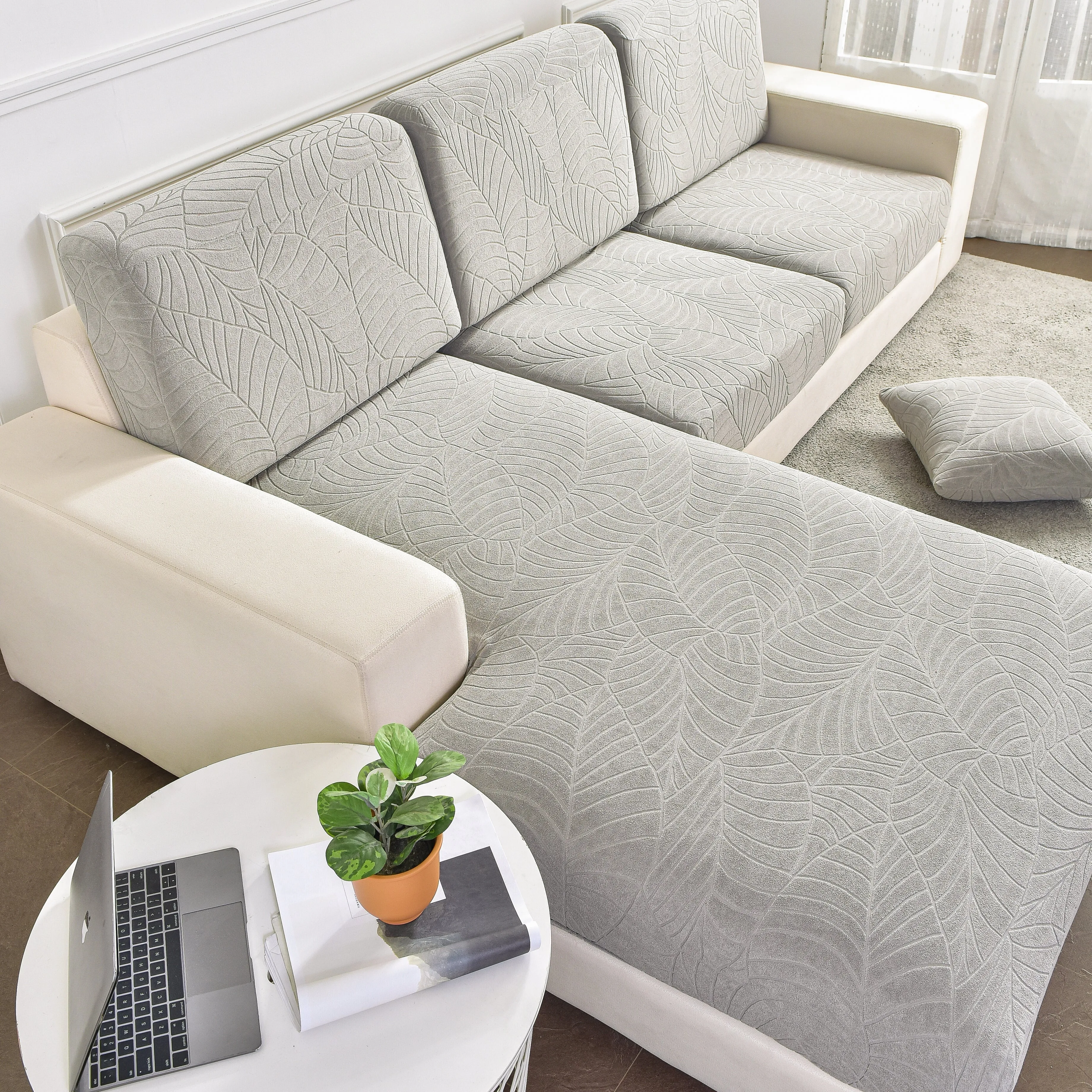 Sectional Sofa Cover (Water-Resistant) | Leaf (Special Sizes)