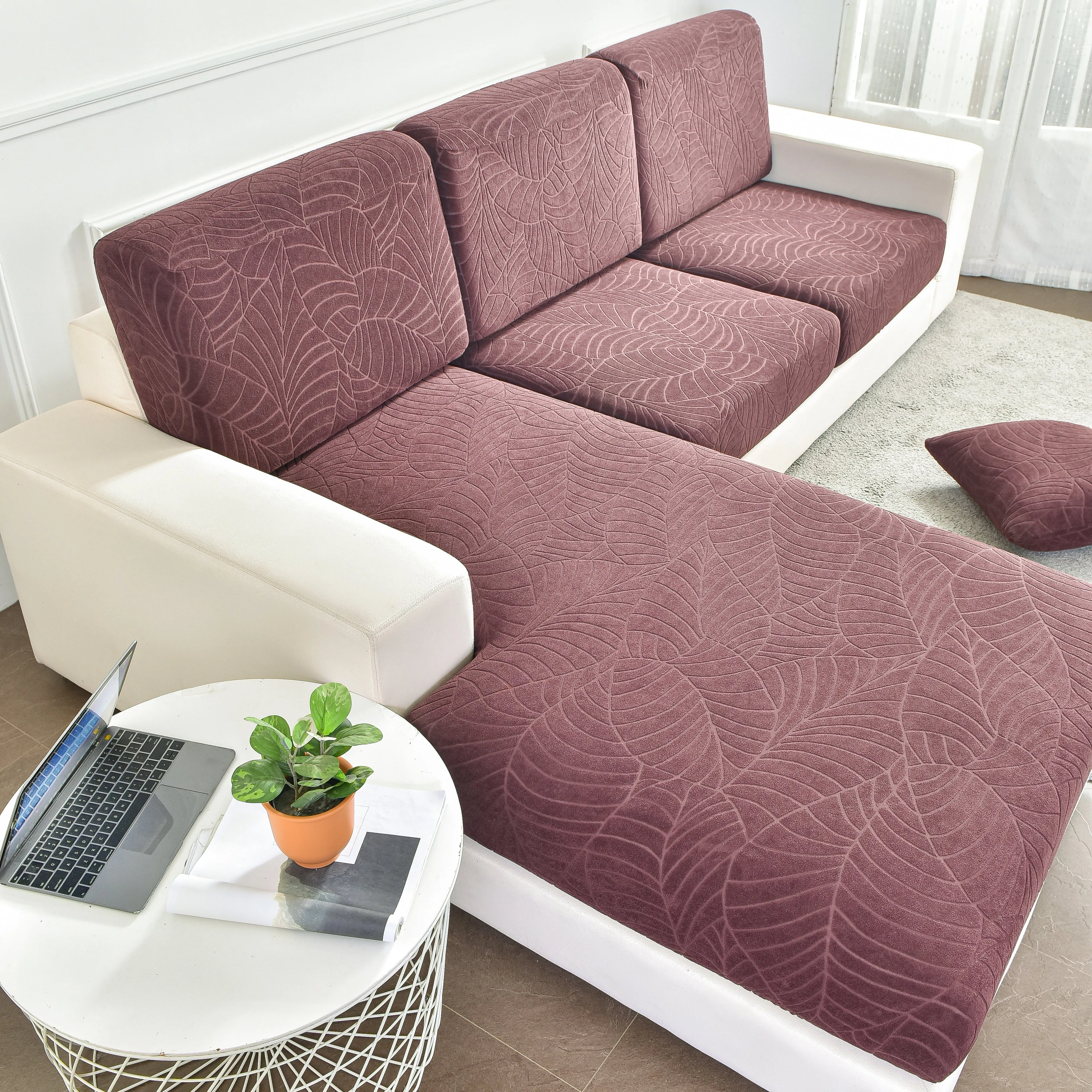 Sectional Sofa Cover (Water-Resistant) | Leaf (Special Sizes)