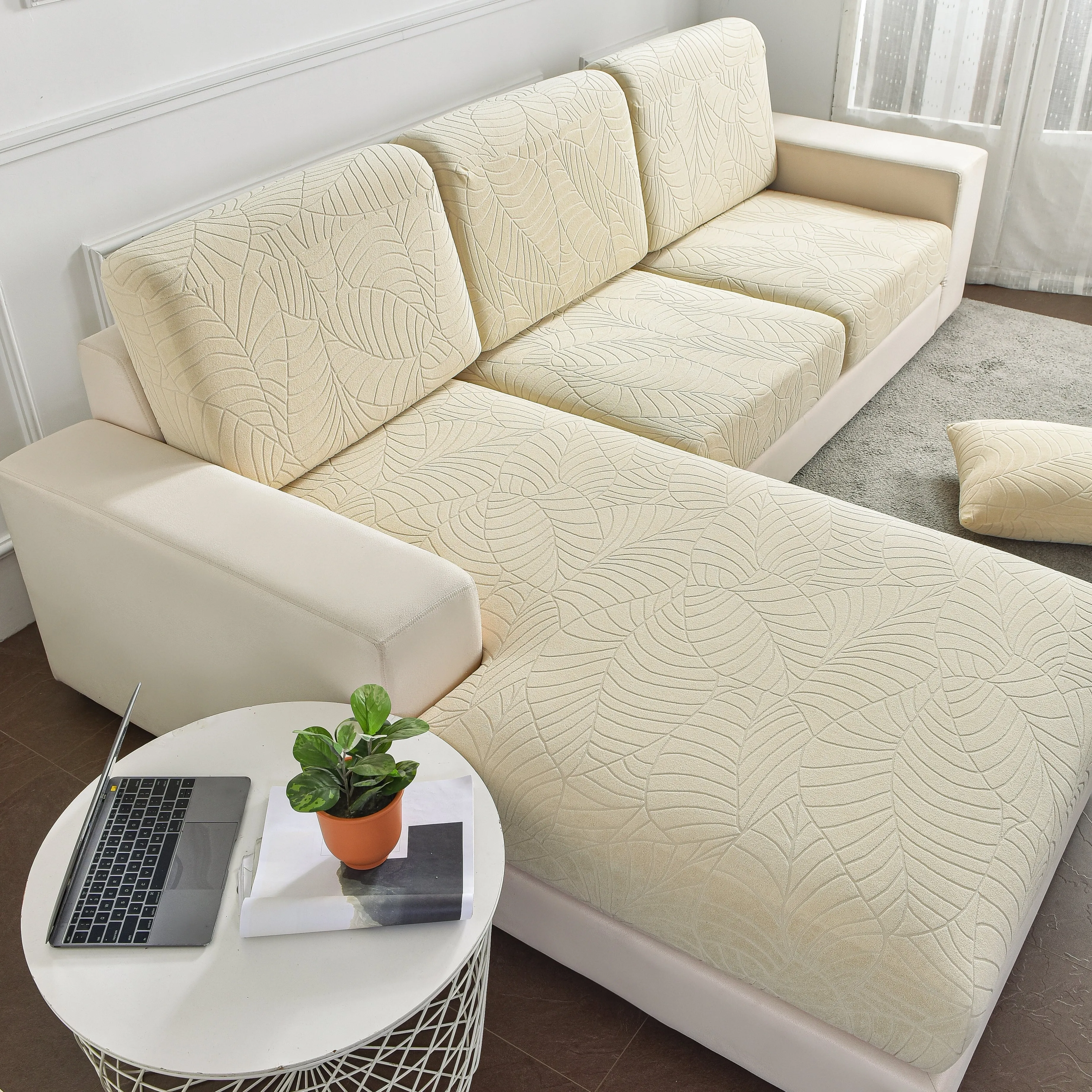 Sectional Sofa Cover (Water-Resistant) | Leaf (Special Sizes)