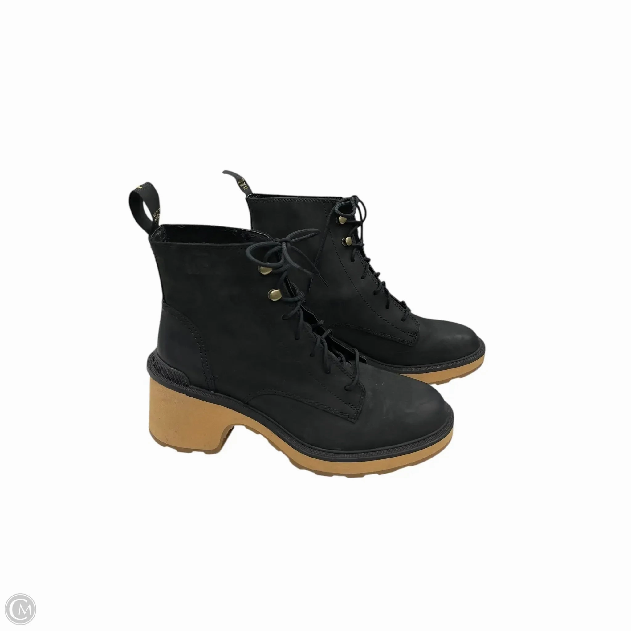 Boots Ankle Heels By Sorel In Black, Size: 8.5 Soft Material