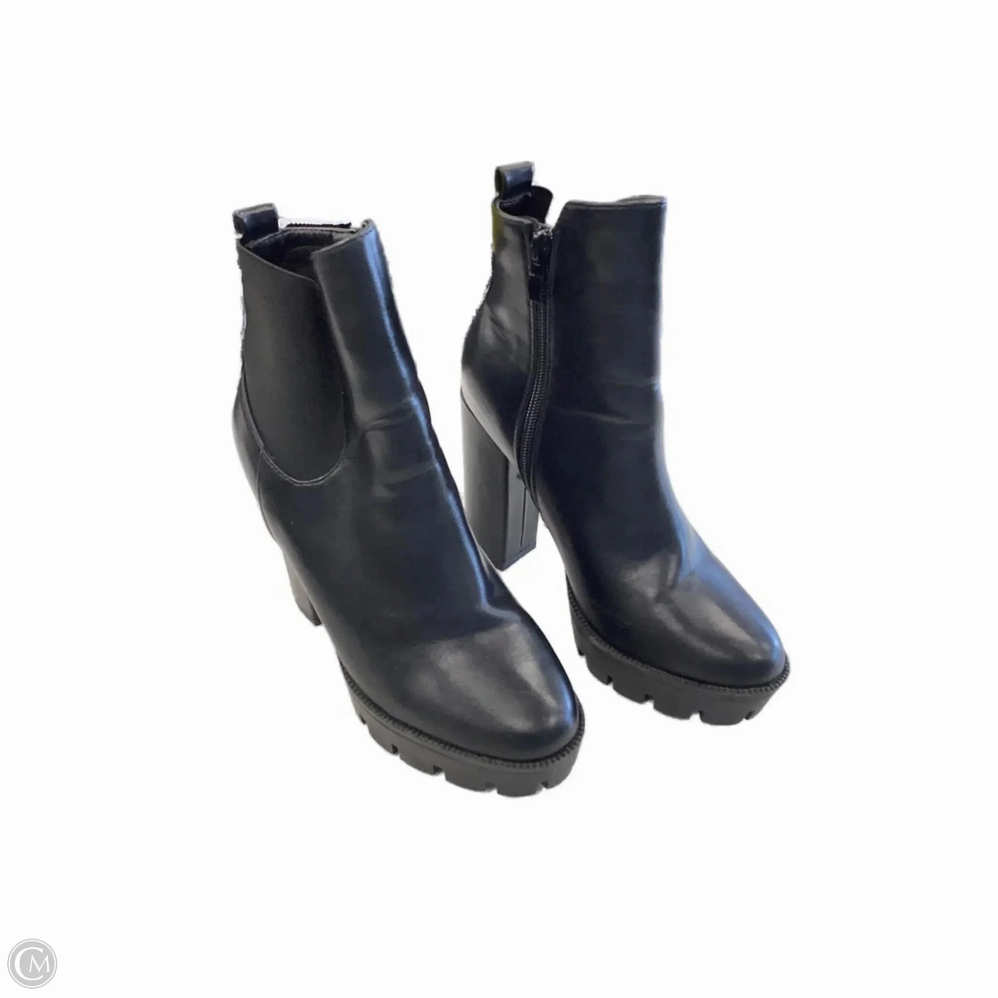 Boots Ankle Heels By Top Moda In Black, Size: 7 Punk Bold Effortless Look