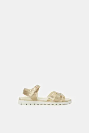 Senior Girls Beige Chunky Sandals
