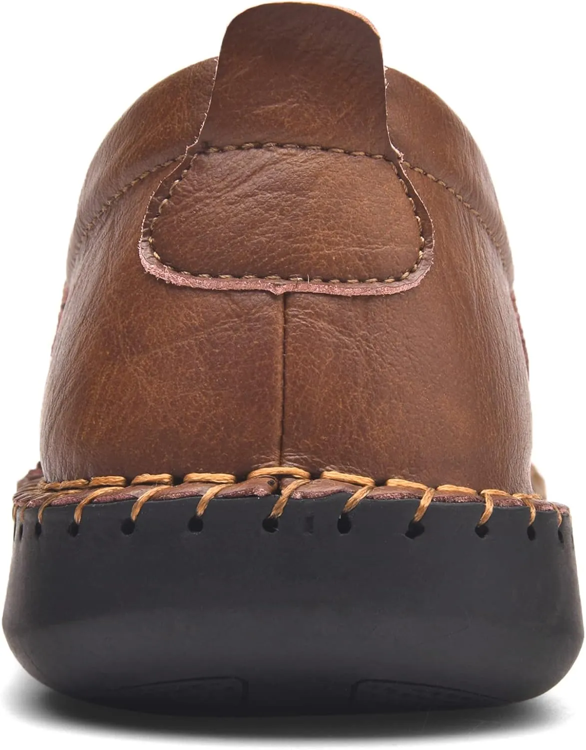 Shaire Men's Casual Leather Slip on Shoes, Breathable Comfortable Walking Shoes for Men
