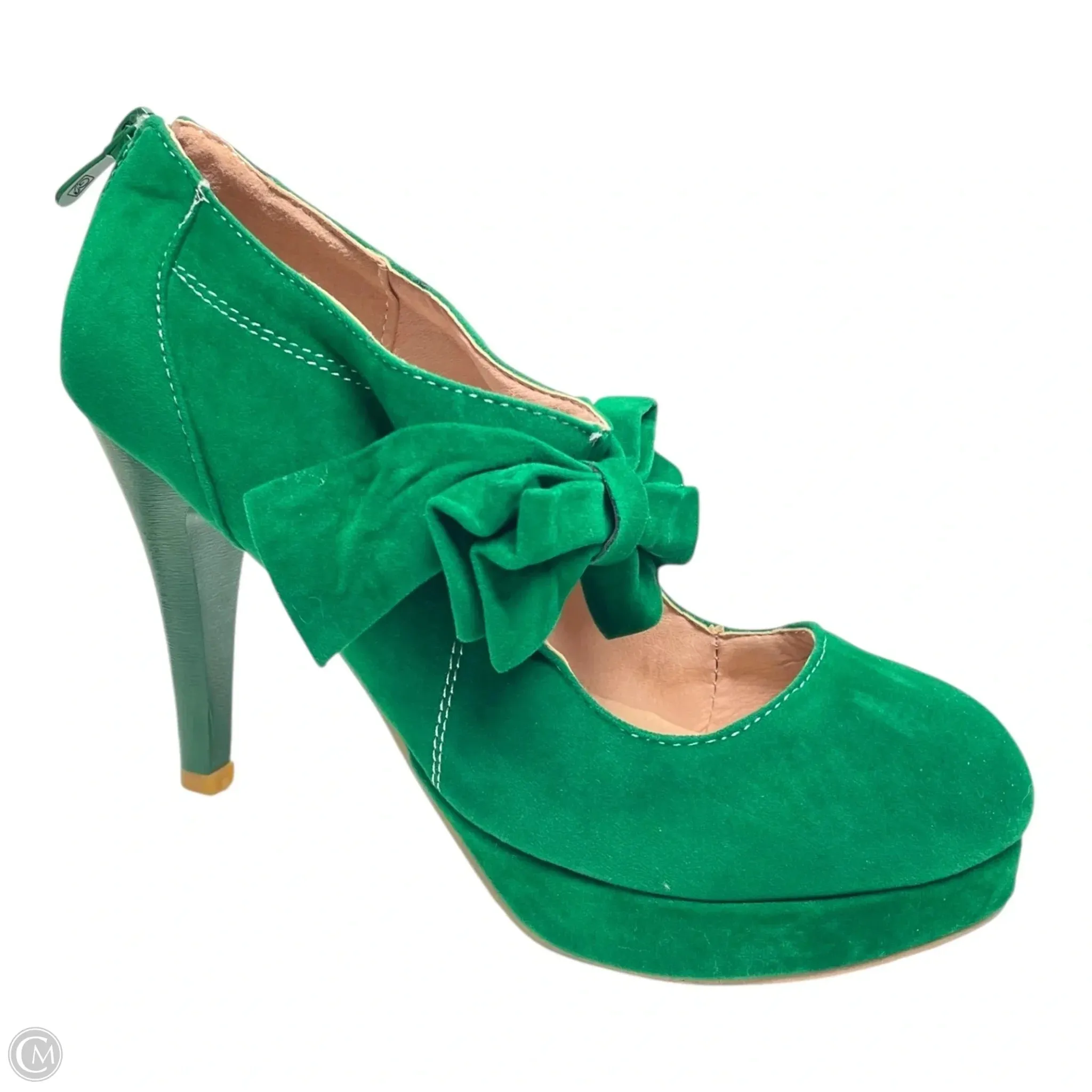 Shoes Heels Stiletto By Clothes Mentor In Green & Tan, Size: 7.5 Lightweight Feel