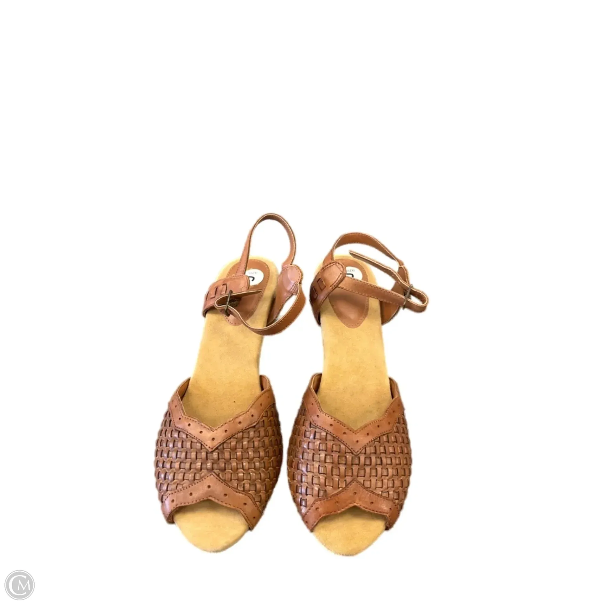 Polished Style Shoes Heels Block By Clothes Mentor In Brown, Size: 7