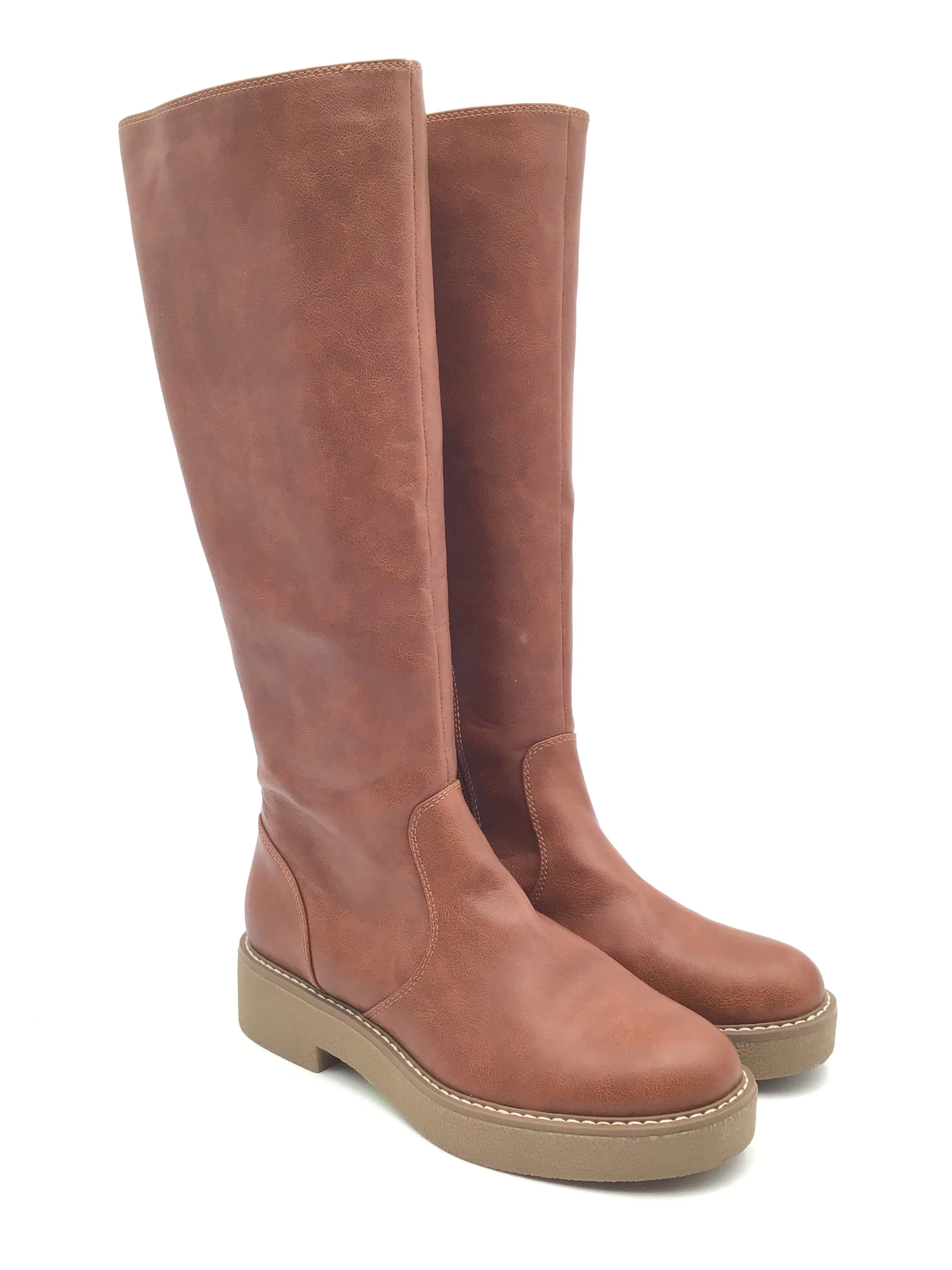 Comfortable Fashion Street Style Icon Boots Knee Flats By Universal Thread In Brown, Size: 8