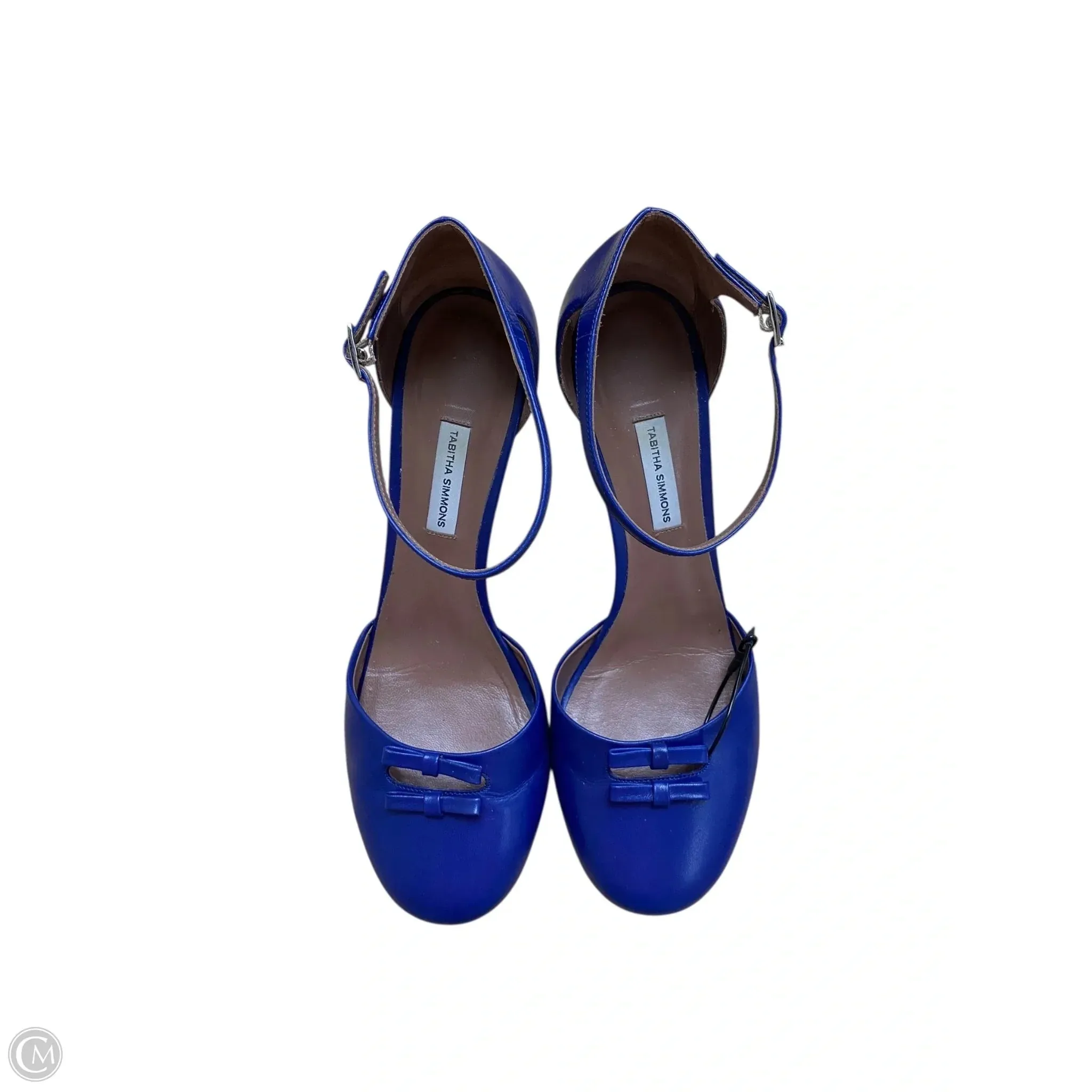 Chic Shoes Open Toe Shoes Heels Block By Cma In Blue, Size: 10
