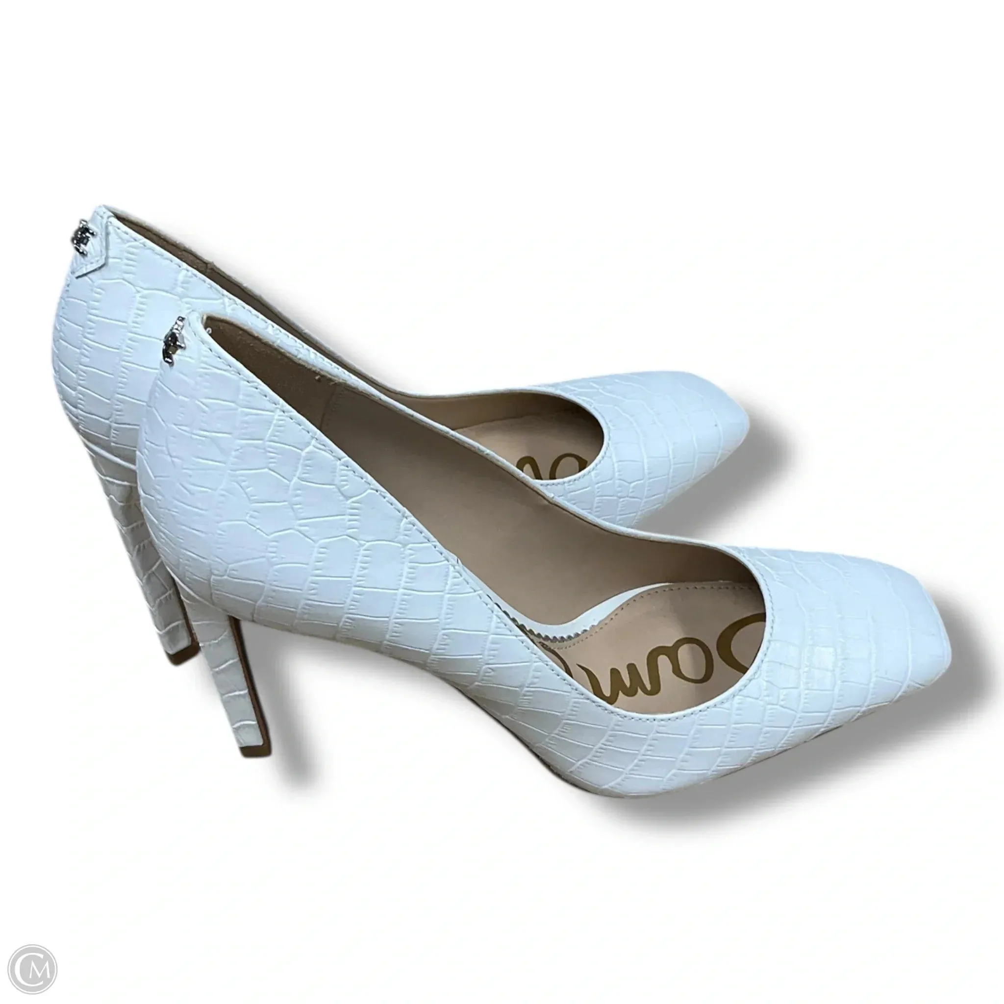 Glamorous Heeled Boots Shoes Heels Stiletto By Sam Edelman In White, Size: 6