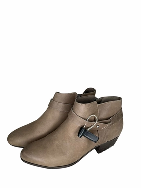 Boots Ankle Heels By Clarks In Beige, Size: 7.5 Eco Material Morning Walk Multi Surface