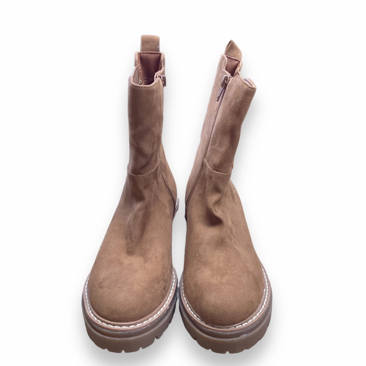 Boots Ankle Heels By Clothes Mentor In Brown, Size: 7.5 Rugged Built River Crossing