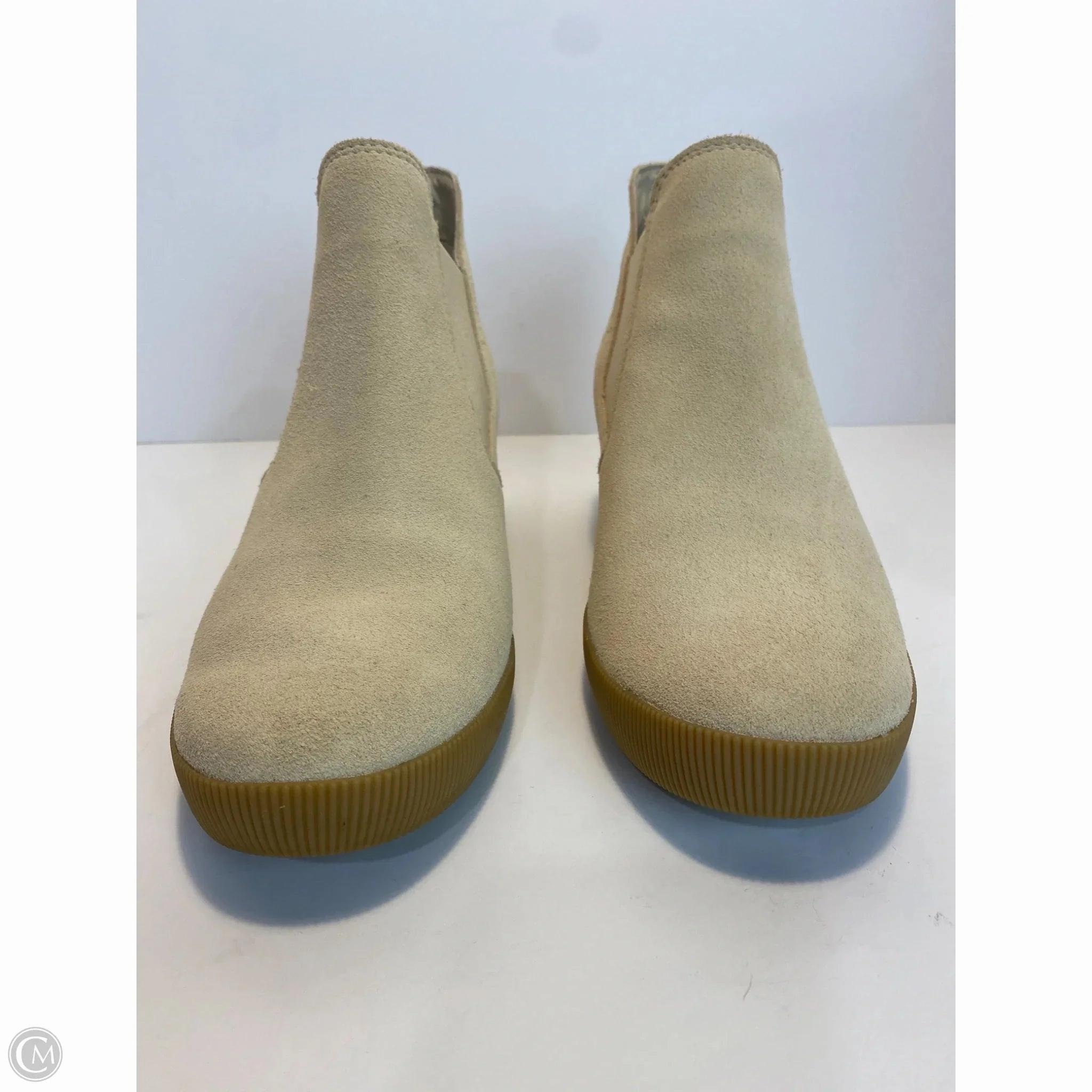 Comfortable Feel Quiet Sole Boots Ankle Flats By Sorel In Cream, Size: 9.5