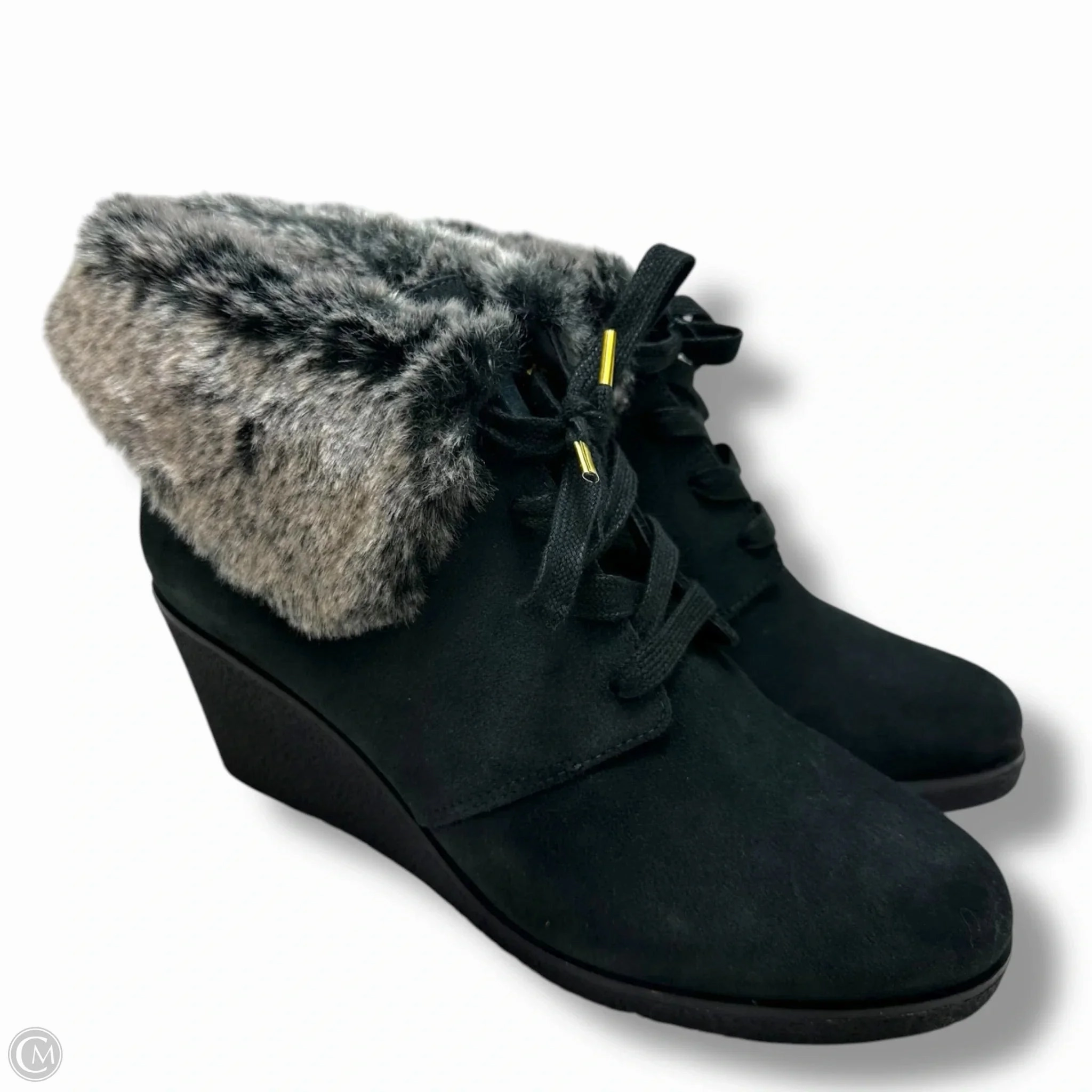 Durable Look High Traction Urban Commute Boots Ankle Heels By Cole-haan In Black, Size: 9