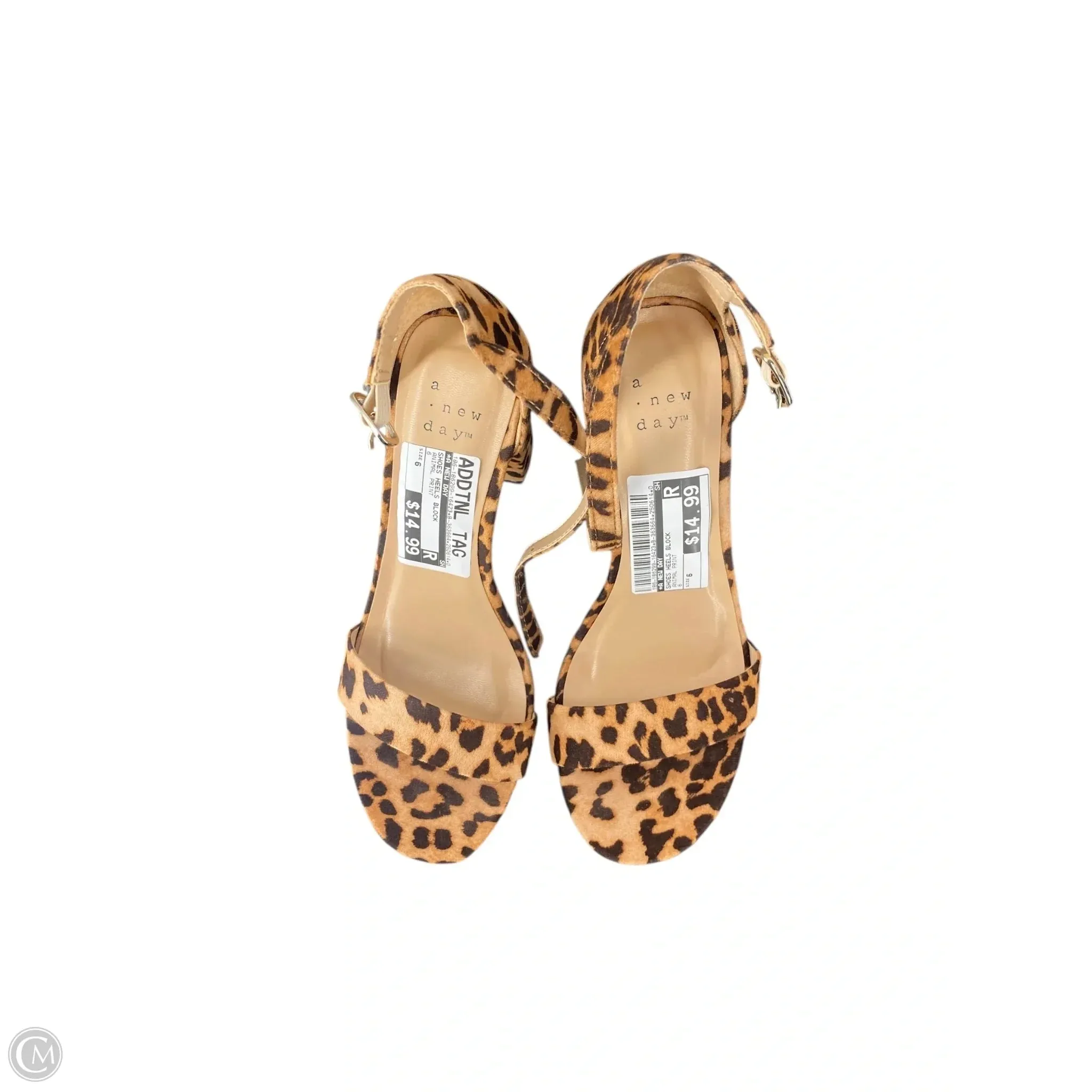 Fashionable Shoes Heels Block By A New Day In Animal Print, Size: 6