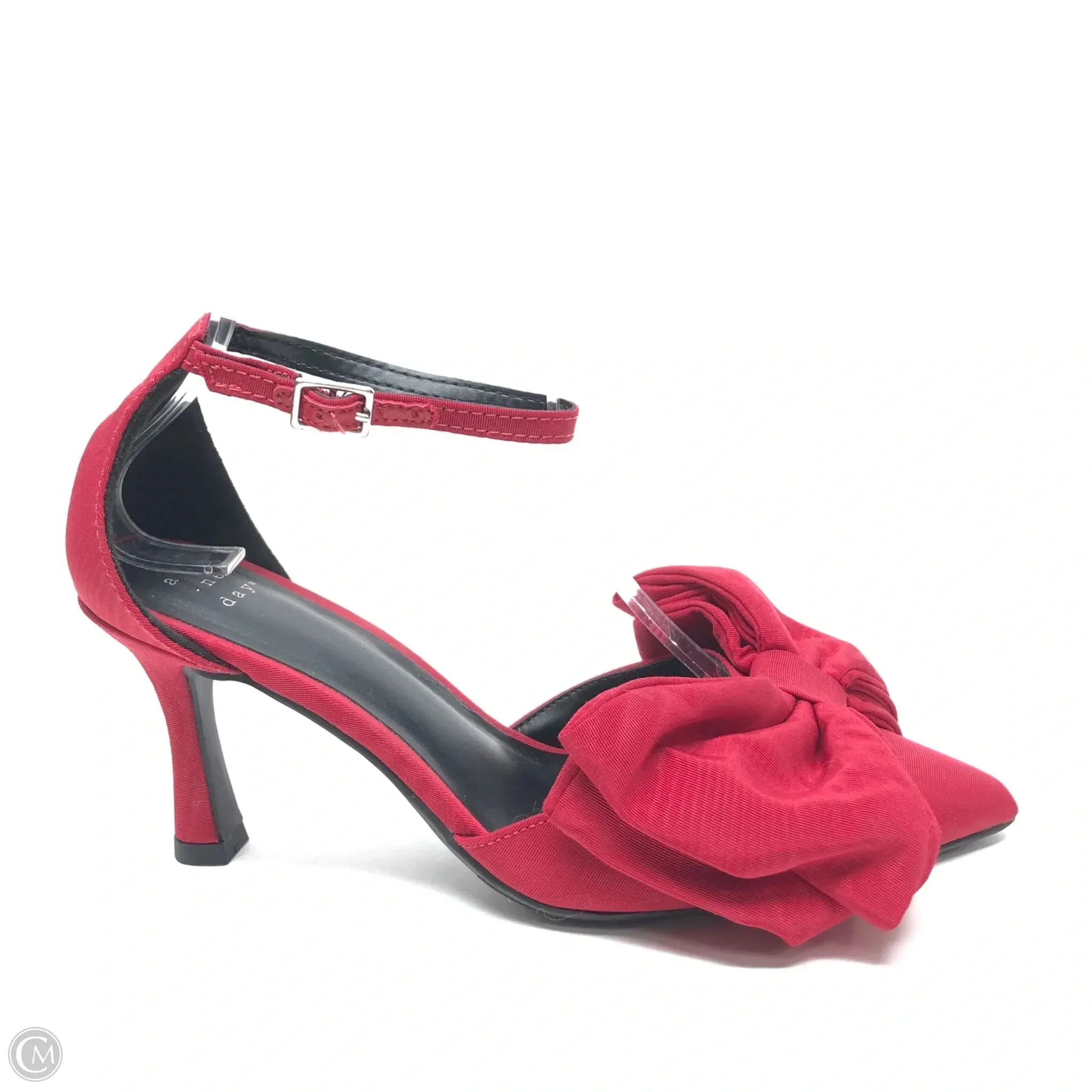 Shoes Heels Block By A New Day In Red, Size: 6 Cozy Heels Wide toe box