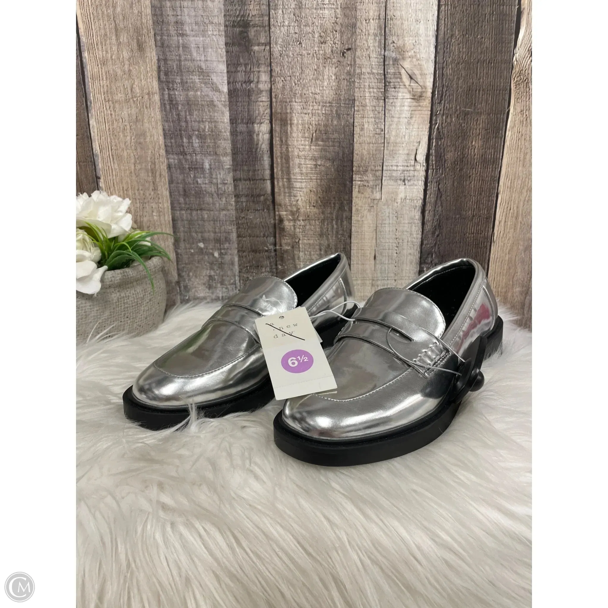 Anti Bacterial High Heel Shoes Heels Block By A New Day In Silver, Size: 7